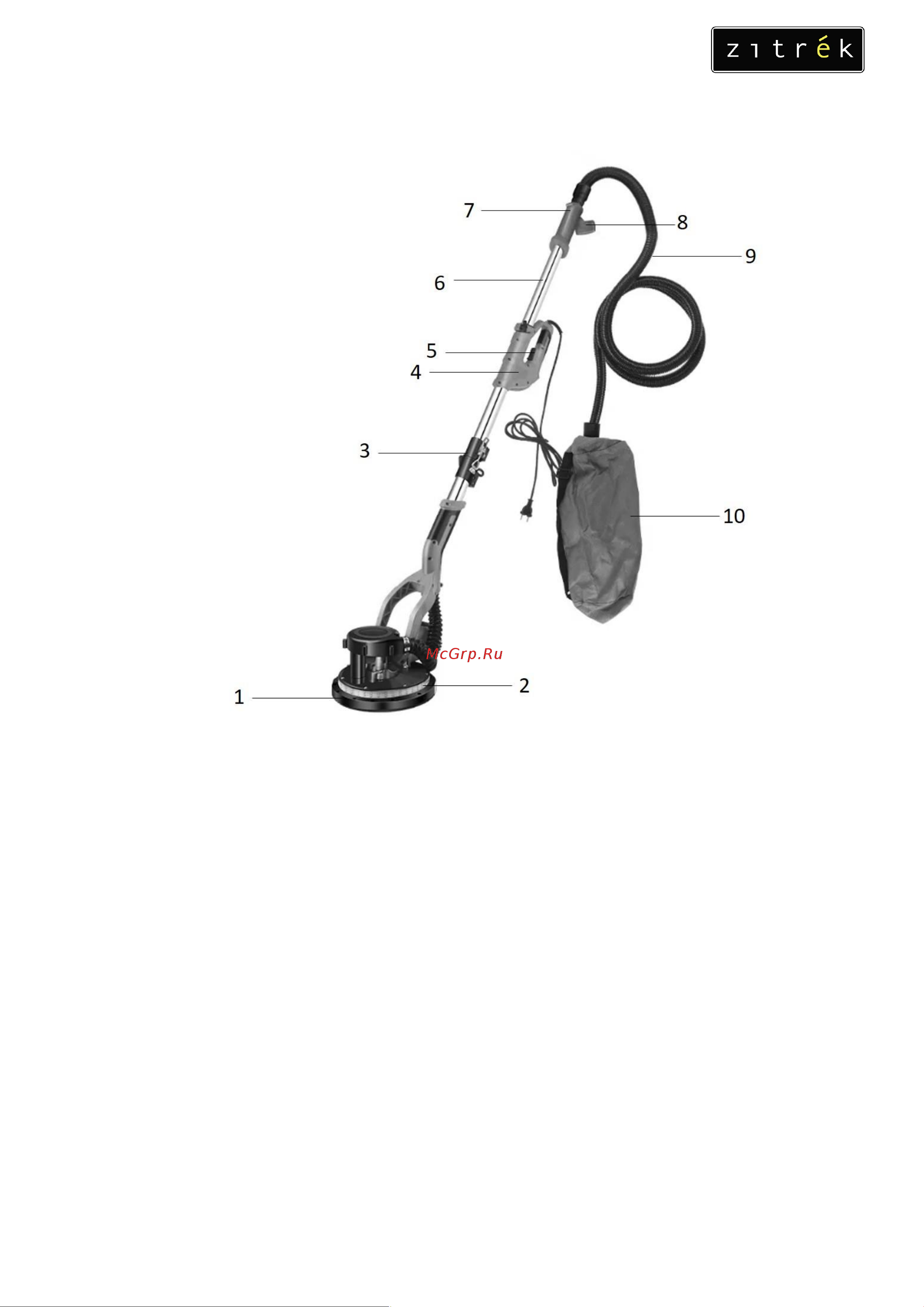 Zitrek ZKWS1100 225 мм, 1100 Вт 063-2209 Инструкция по эксплуатации онлайн [5/17] 842204
