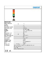 EMAS 50мм, красная, желтая, зеленая 24В, светодиод LED IK53L024XM03 Техпаспорт
