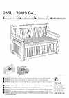 Keter EDEN GARDEN BENCH 265 л 230398 Инструкция к Keter EDEN GARDEN BENCH 230398