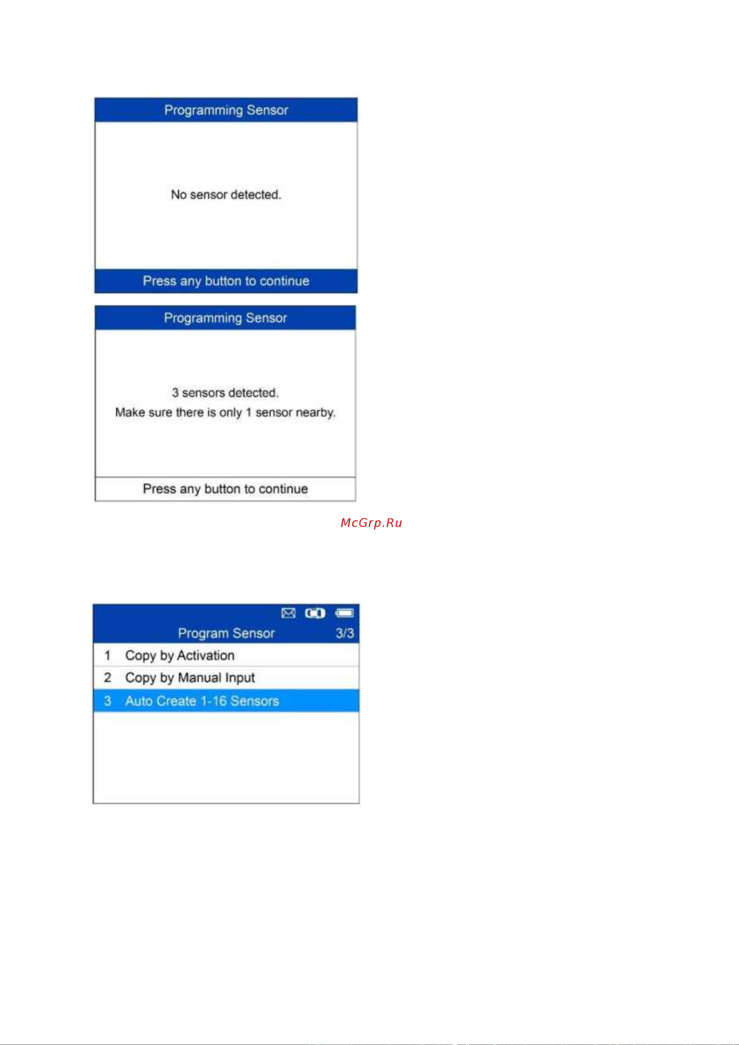 Autel MaxiTPMS TS508WF, OBD2 00-00010227 101000679 Руководство пользователя TS508 онлайн [22/75] 843291