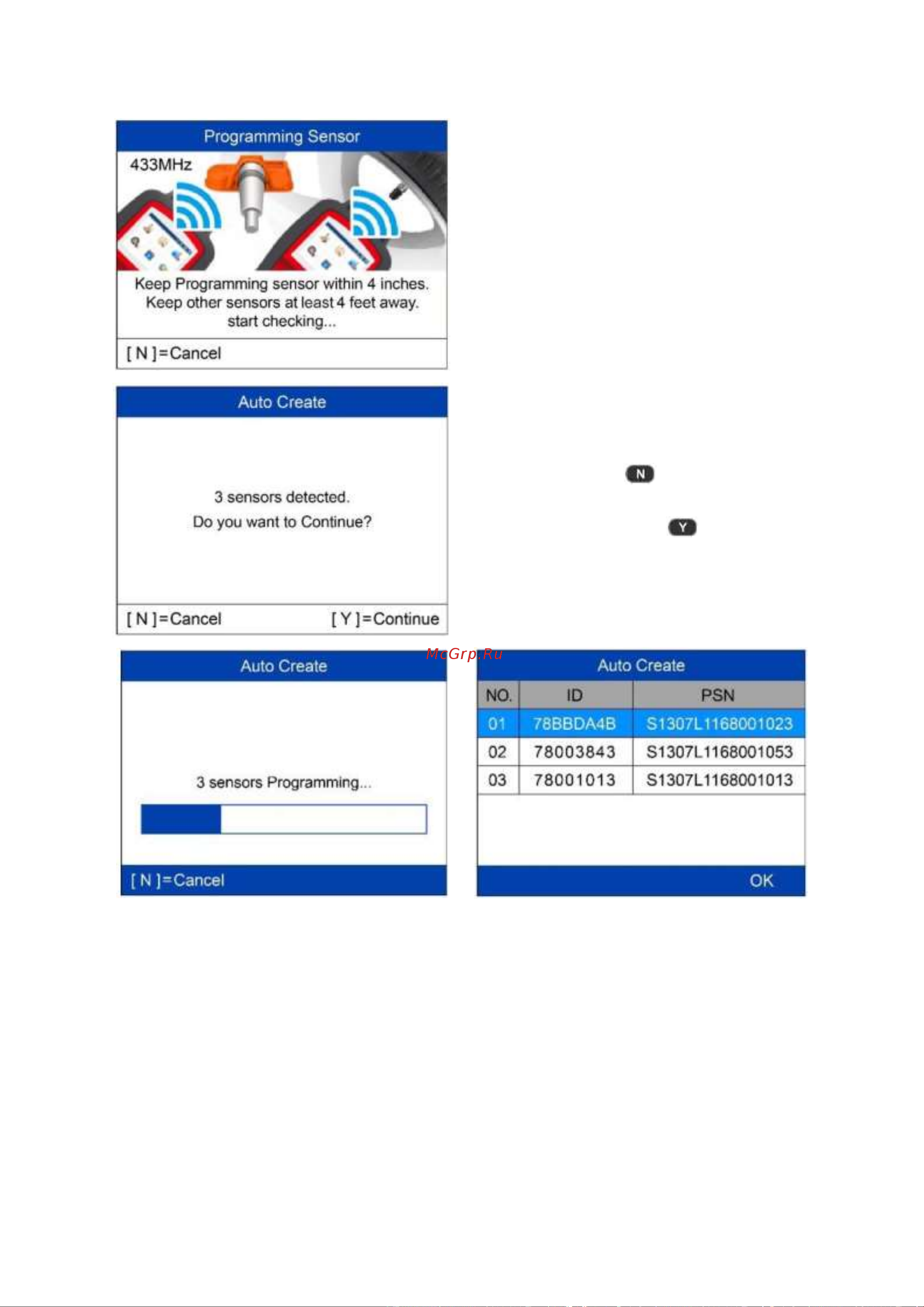 Autel MaxiTPMS TS508WF, OBD2 00-00010227 101000679 Руководство пользователя TS508 онлайн [23/75] 843291