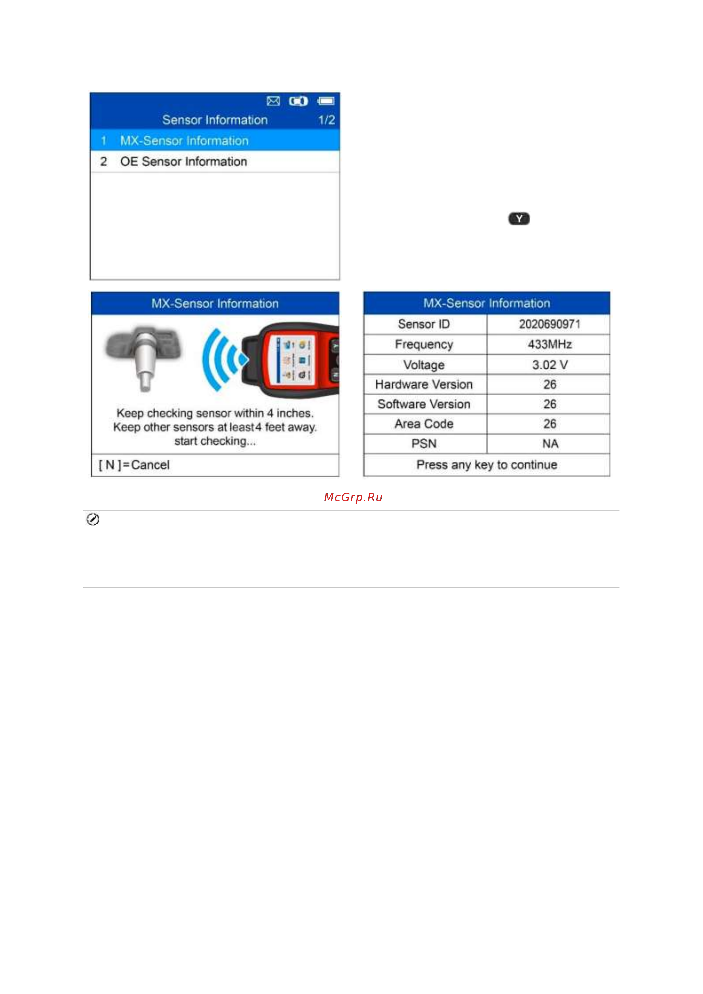 Autel MaxiTPMS TS508WF, OBD2 00-00010227 101000679 Руководство пользователя TS508 онлайн [25/75] 843291