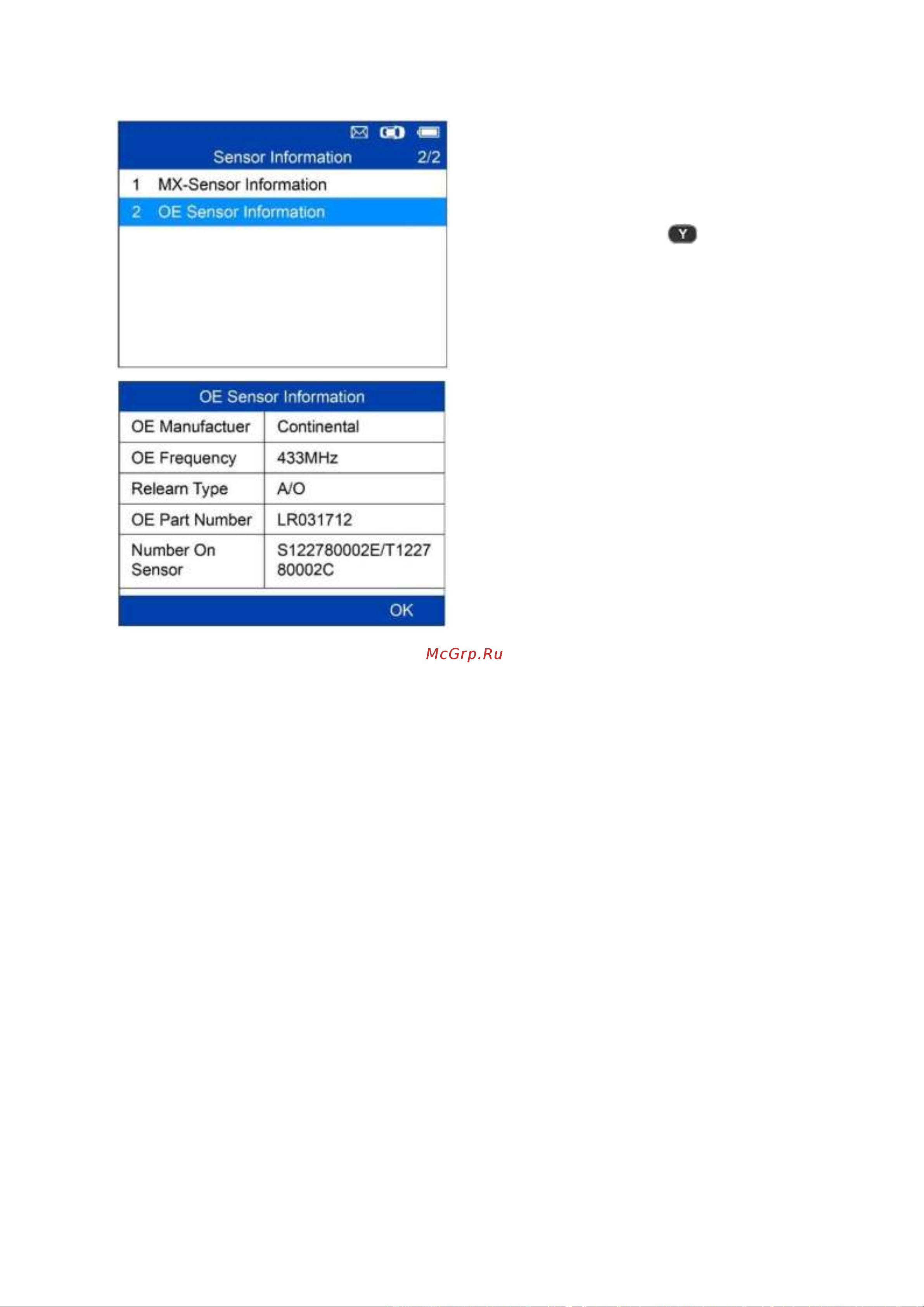 Autel MaxiTPMS TS508WF, OBD2 00-00010227 101000679 Руководство пользователя TS508 онлайн [26/75] 843291