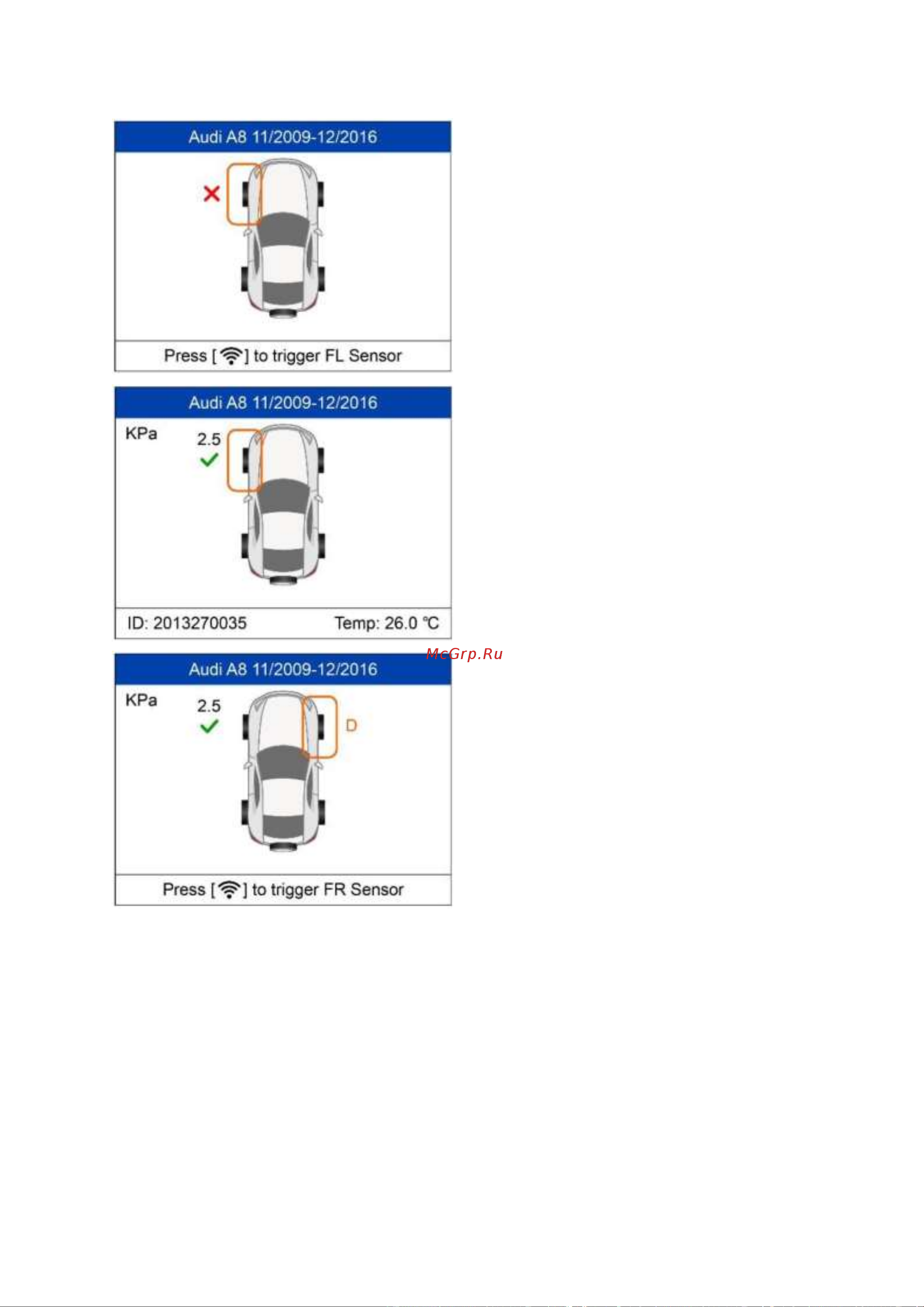 Autel MaxiTPMS TS508WF, OBD2 00-00010227 101000679 Руководство пользователя TS508 онлайн [31/75] 843291
