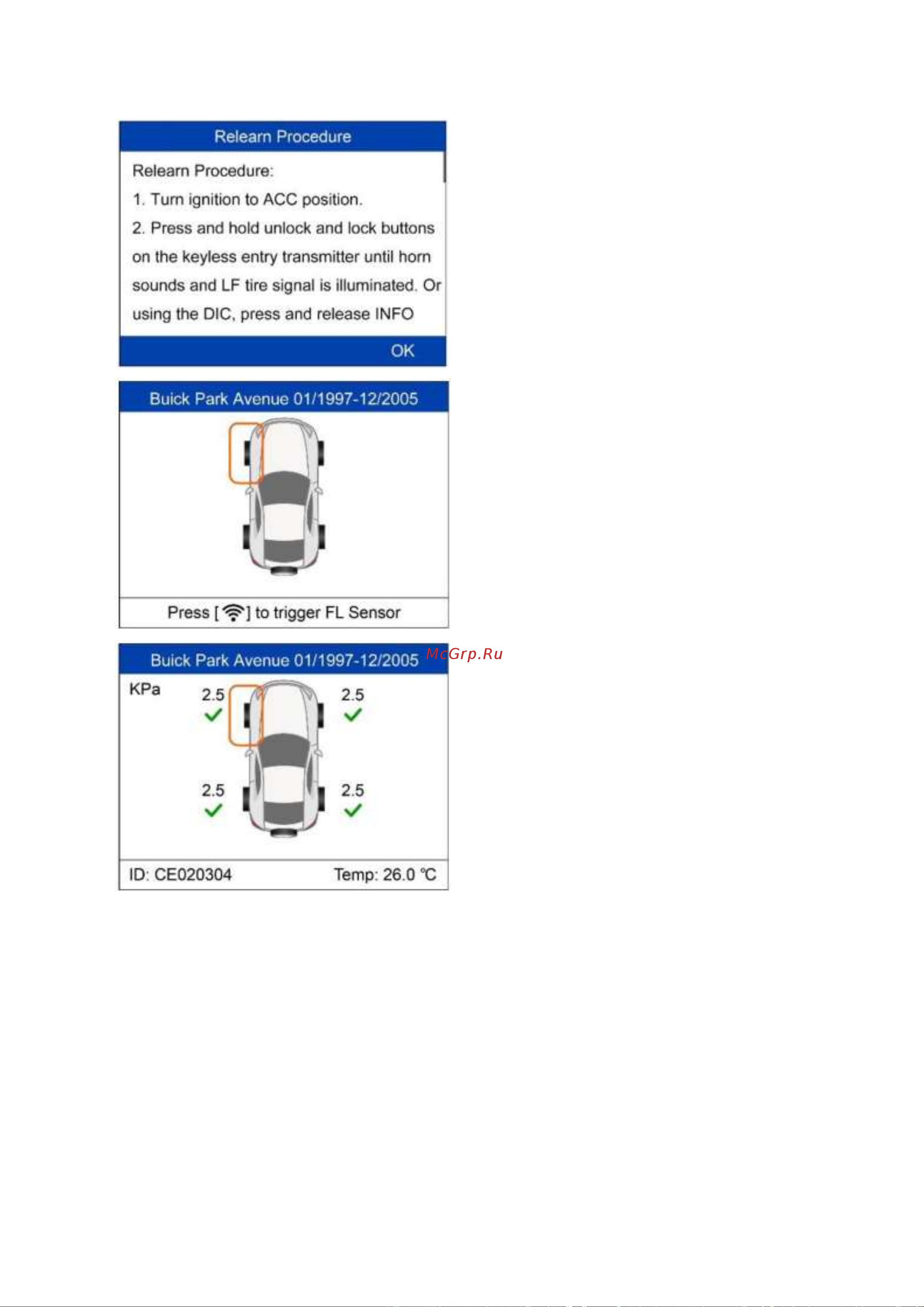 Autel MaxiTPMS TS508WF, OBD2 00-00010227 101000679 Руководство пользователя TS508 онлайн [48/75] 843291