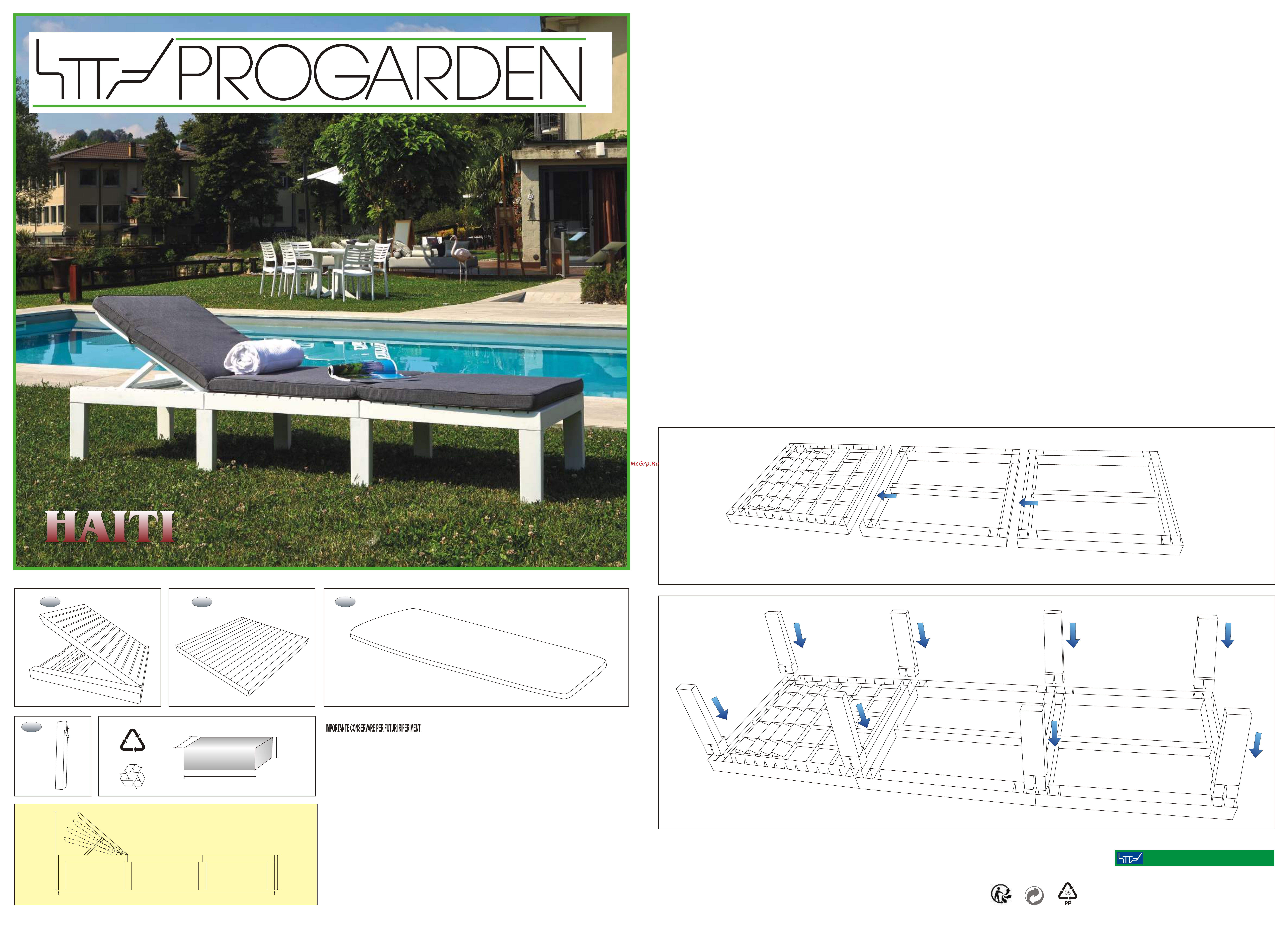 IPAE-PROGARDEN HAITI с подушками, антрацит 11981 Информация онлайн