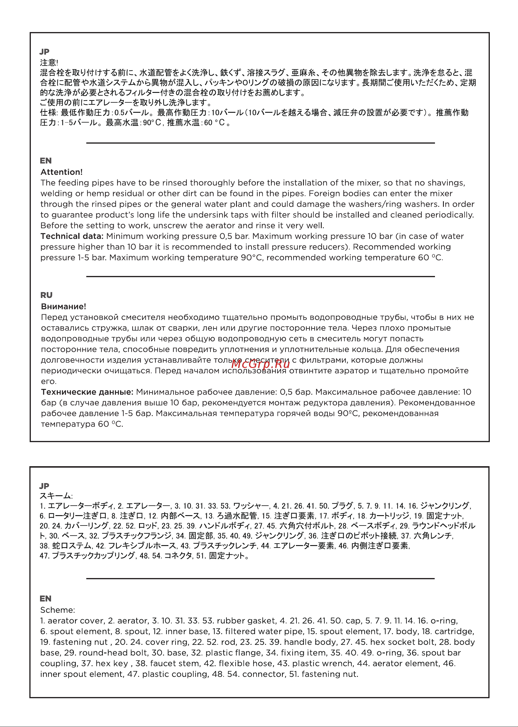 Omoikiri Amagasaki-O латунь/античная бронза 4994293 Инструкция к omoikiri Amagasaki-O 4994293 онлайн [2/8] 843870
