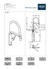 Grohe Concetto с профессиональной лейкой 31491000 Инструкция к Grohe Concetto 31491000