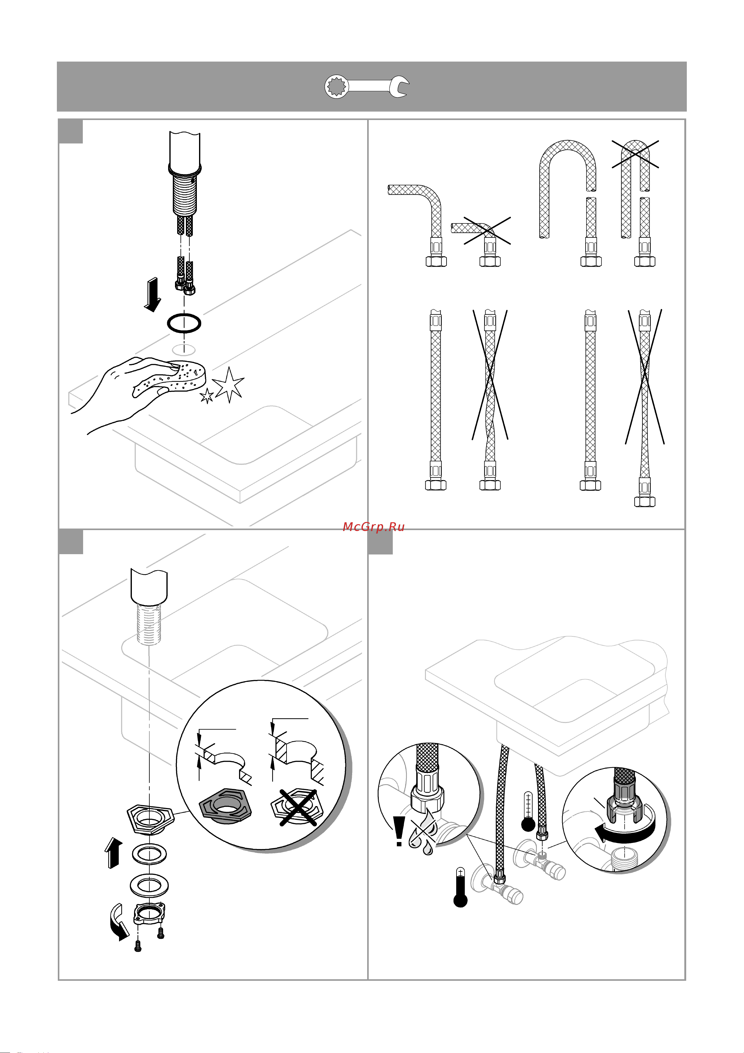 Grohe Concetto с профессиональной лейкой 31491000 Инструкция к Grohe Concetto 31491000 онлайн [3/8] 843921