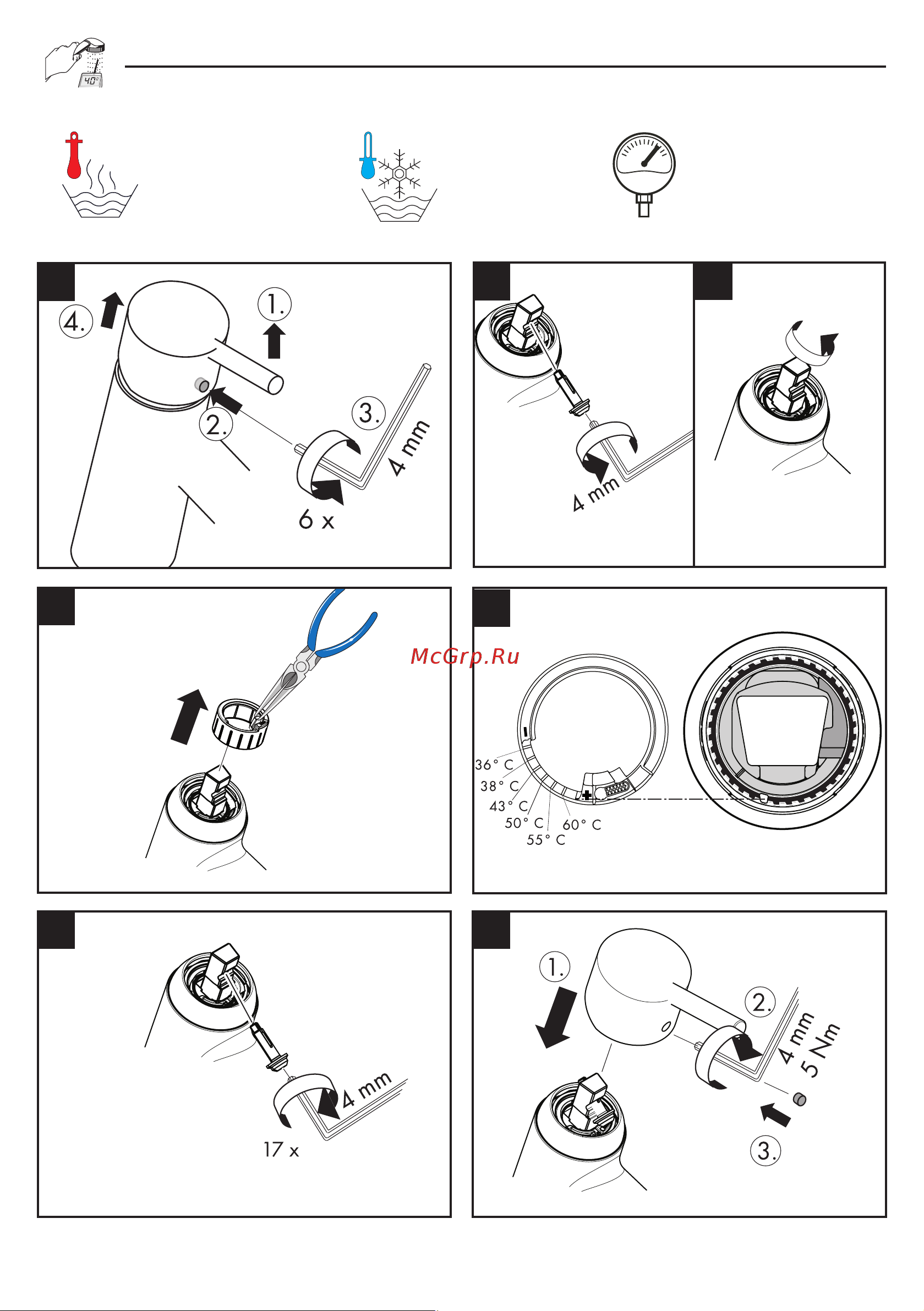 HansGrohe Metropol 32522000 с гигиеническим душем 00000053918 Инструкция к Hansgrohe Metropol 32522000 00000053918 онлайн [34/48] 843948