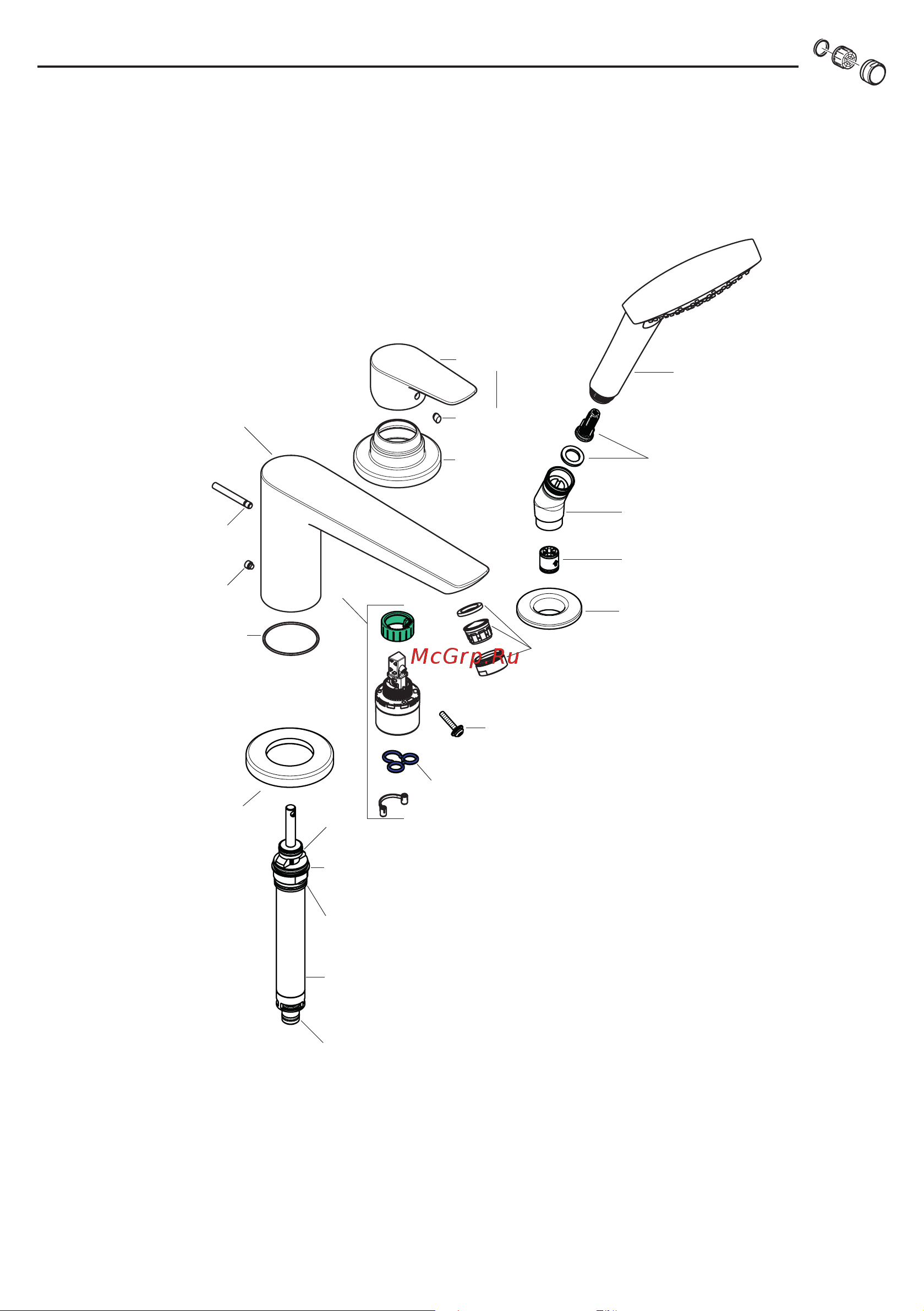 HansGrohe Logis 71313000 на 3 отверстия 00000035200 Инструкция к Hansgrohe Logis 71313000 00000035200 онлайн [39/44] 844045