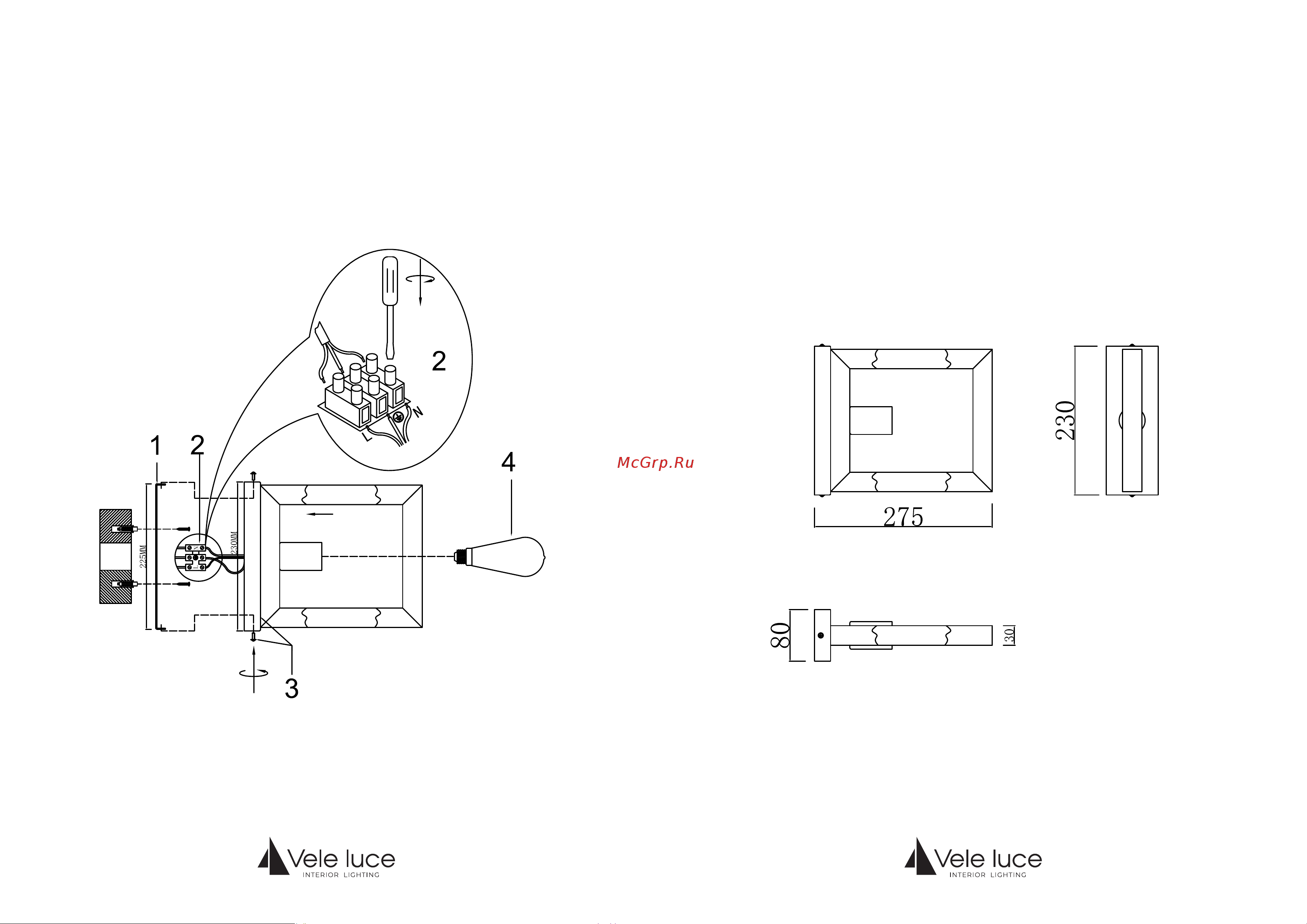 Vele Luce Copeland VL6222W01 Паспорт товара онлайн