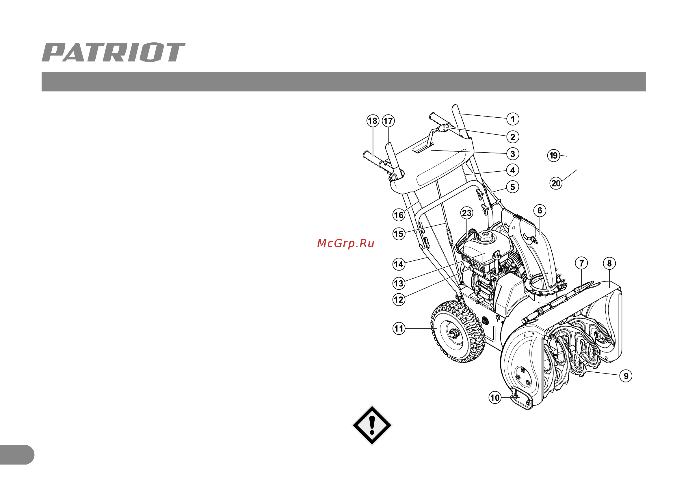 Patriot PS 707 E двигатель 7 л.с, до -25 с, 212 сс, 426109727 Инструкция онлайн [8/32] 844220