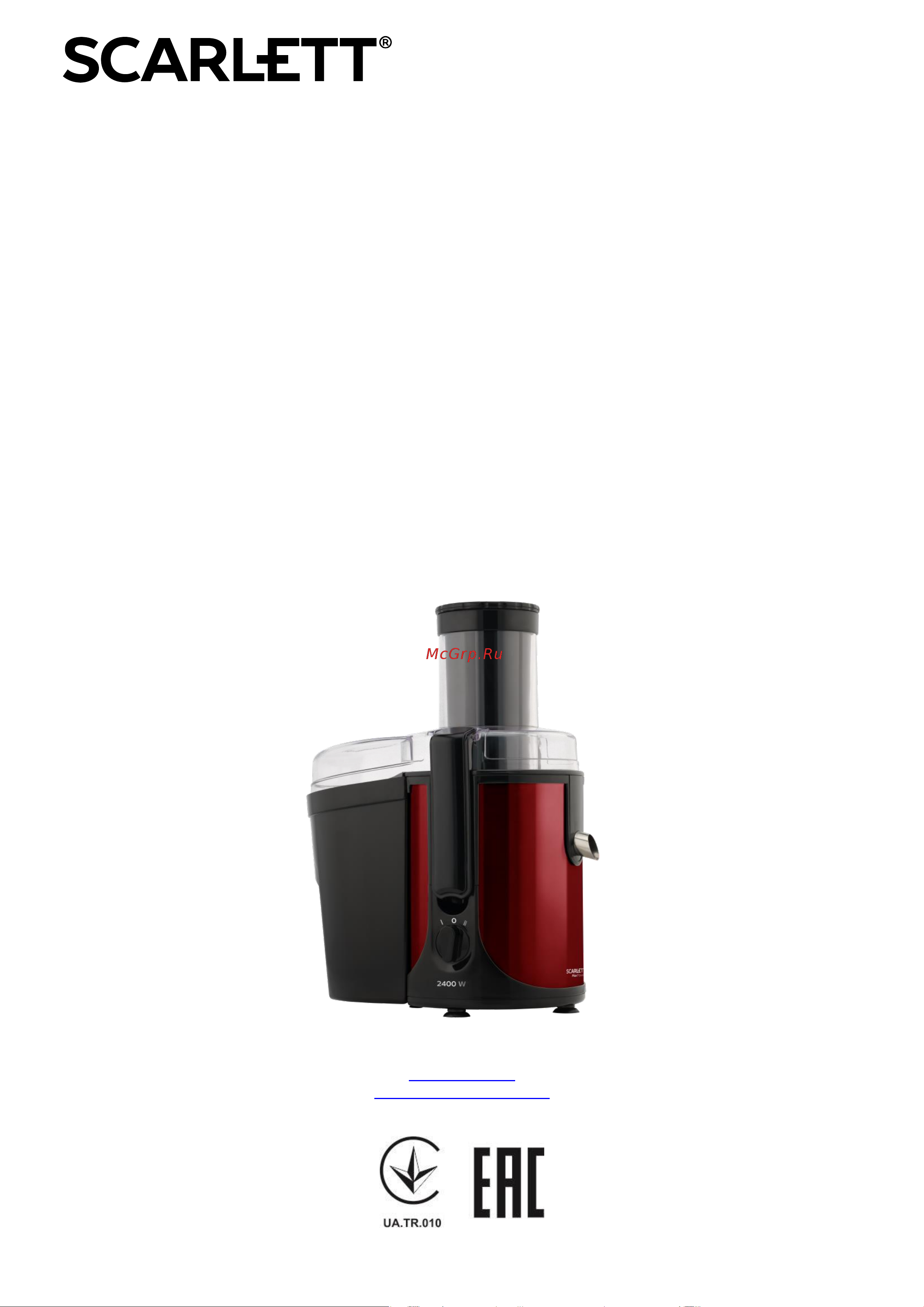 Scarlett SC-JE50S48 Инструкция к товару онлайн