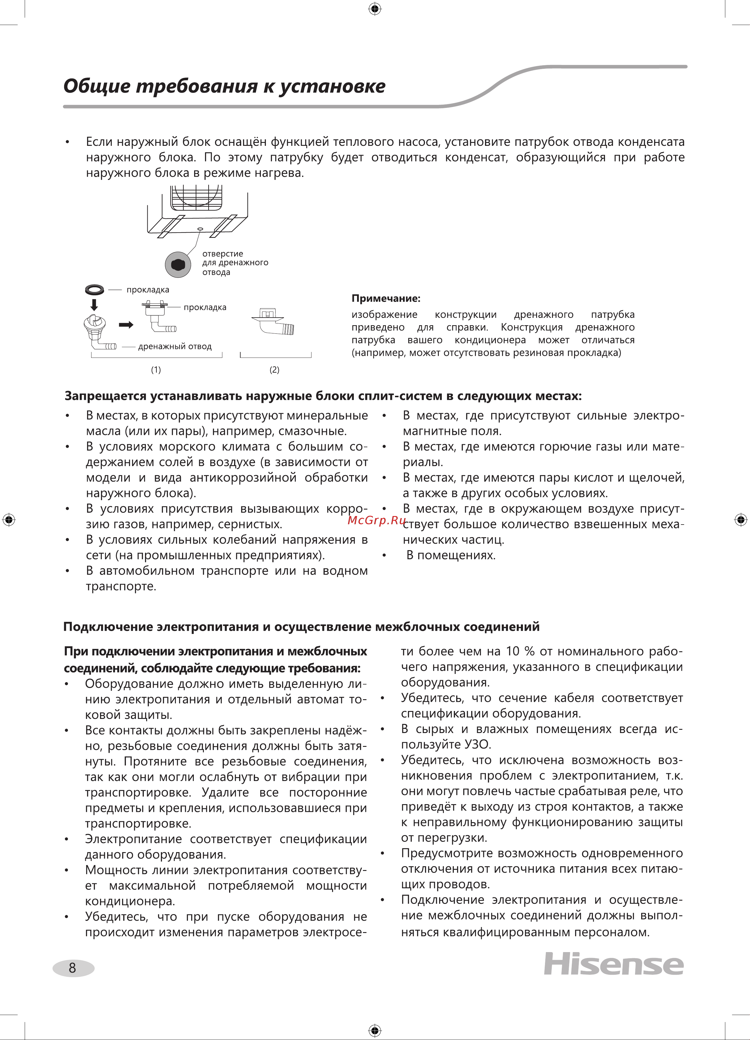 Hisense AS-13UR4SVDDB5G/AS-13UR4SVDDBW Инструкция по эксплуатации онлайн [8/28] 844759