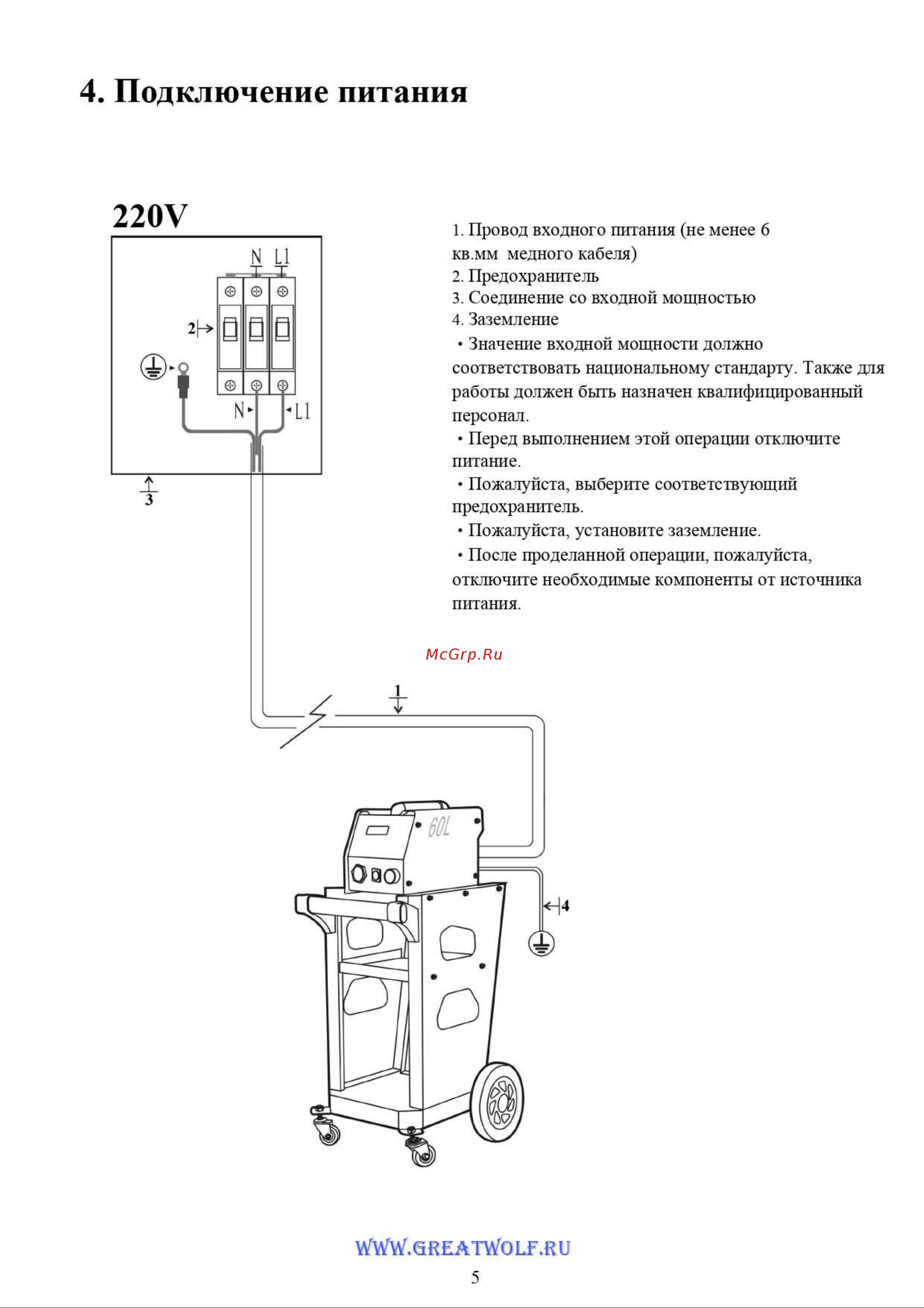 Great Wolf GW-65L 220 Инструкция онлайн [6/14] 844924