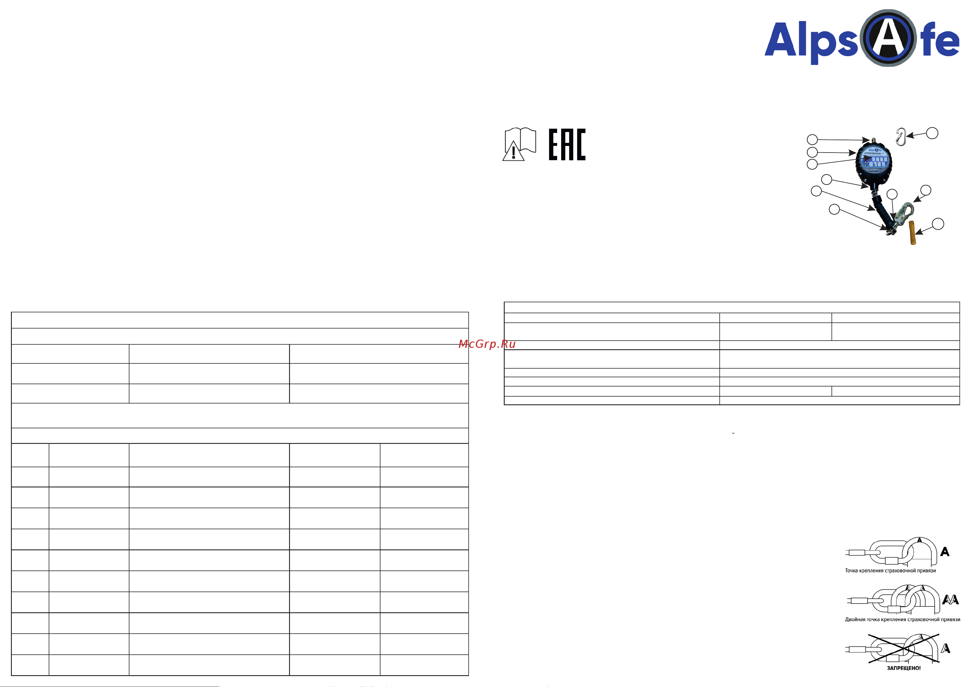 Alpsafe СТОПБЛОК 12 BLK12 Инструкция по эксплуатации онлайн