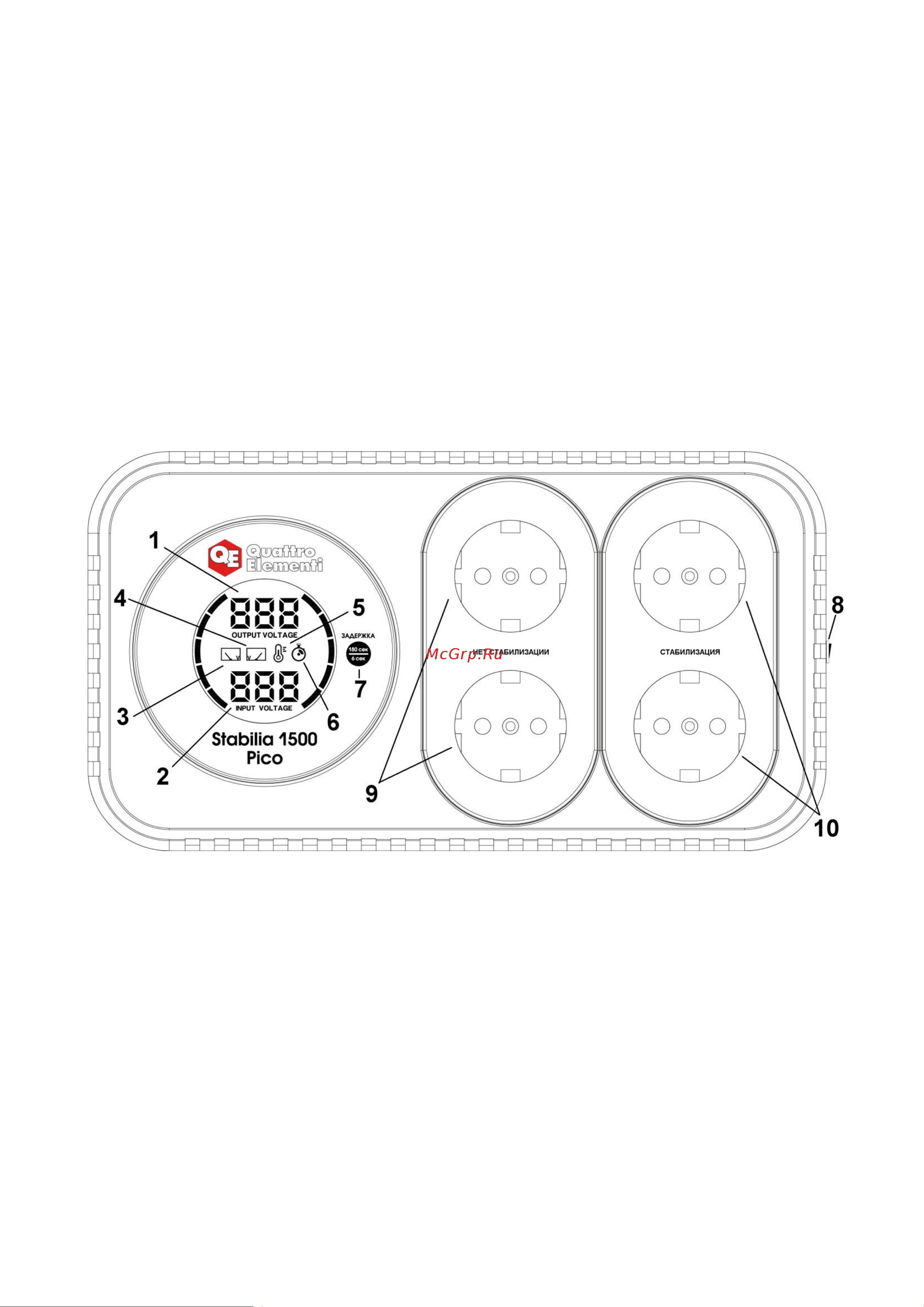 Quattro Elementi Stabilia 500 Pico (500 ВА, 160-280 В, компактный) 917-728 инструкция онлайн [2/7] 845178