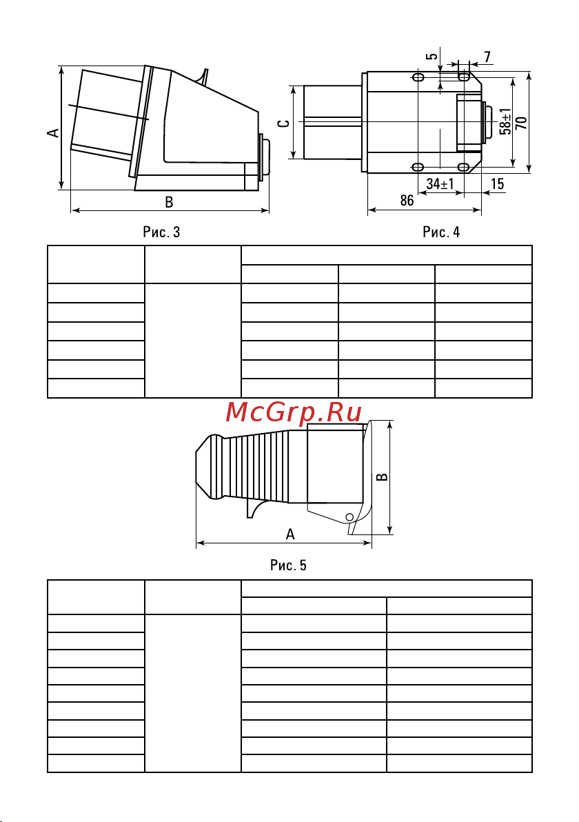 EKF PROxima 115, 3Р+РЕ+N, 16А, 380В, IP44 ps-115-16-380 Паспорт онлайн [4/8] 845597