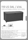 Keter BORNEO-RAUND RATTAN 416 L графит 230414 Инструкция по сборке