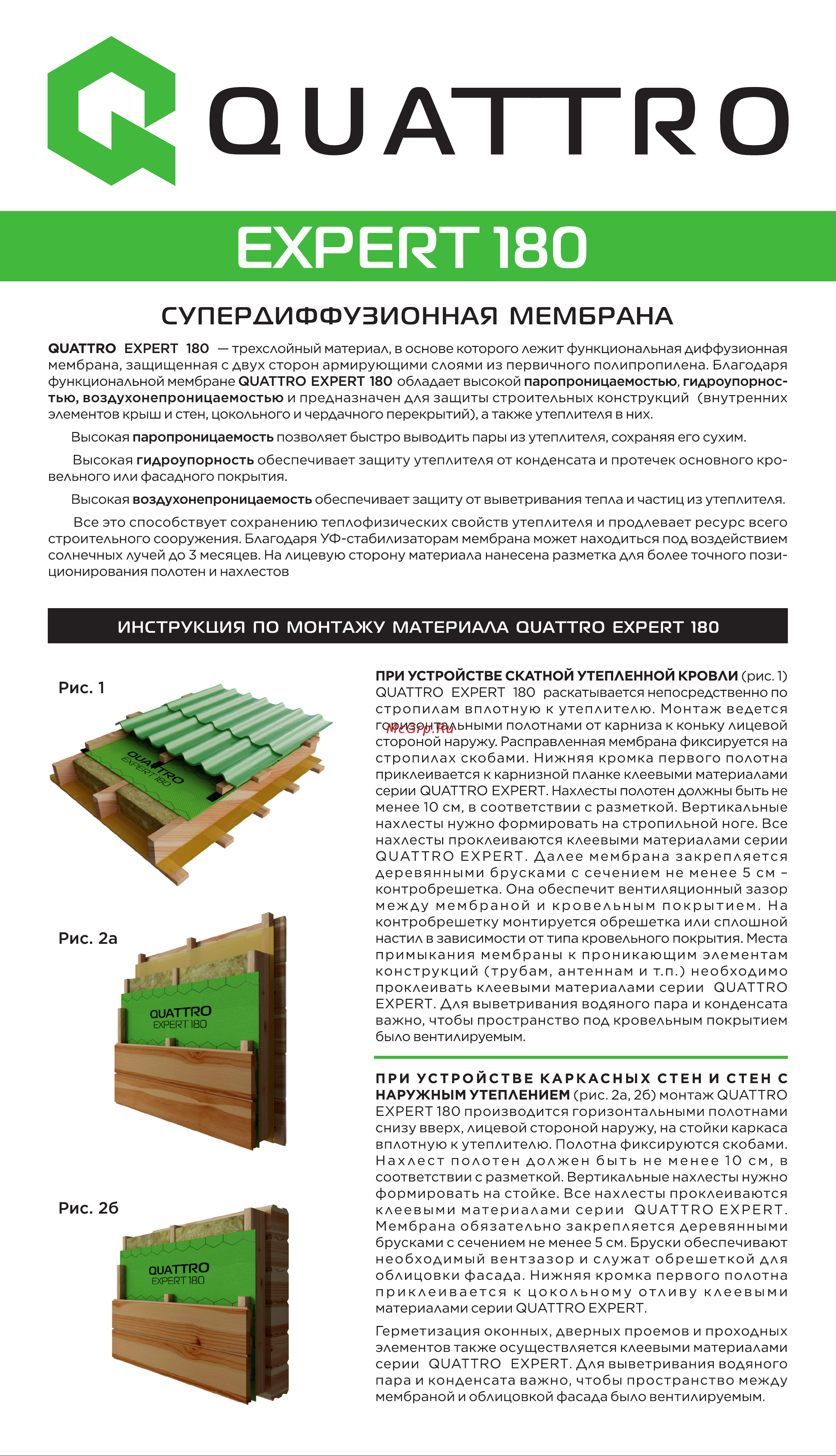 QUATTRO EXPERT 180 70 м2 4610003801229 Инструкция по монтажу онлайн
