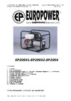 Europower EP200X SA0951994-S1 Инструкция к генератору EuroPower EP200XDC