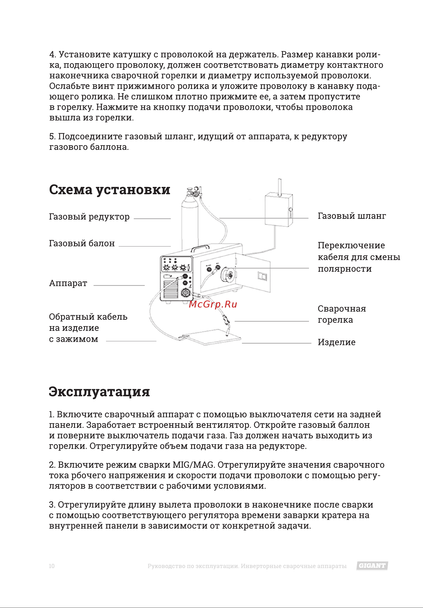 Gigant MIG-250 Инструкция к товару онлайн [10/24] 846711