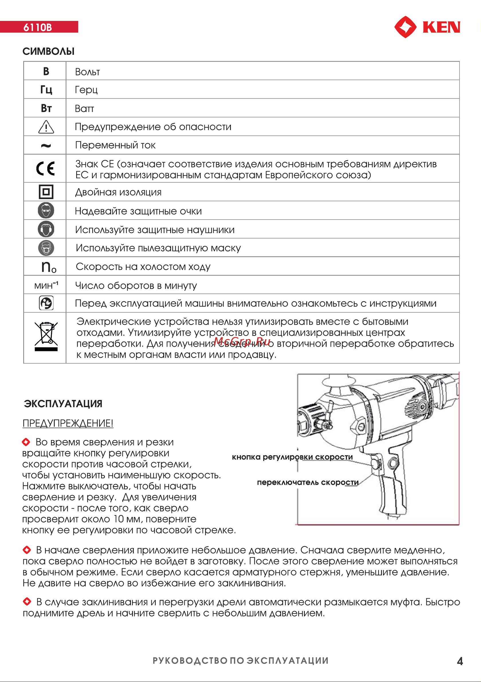 KEN 6110B 115.413.8758 Инструкция к KEN 6110B 115.413.8758 онлайн [5/12] 846795