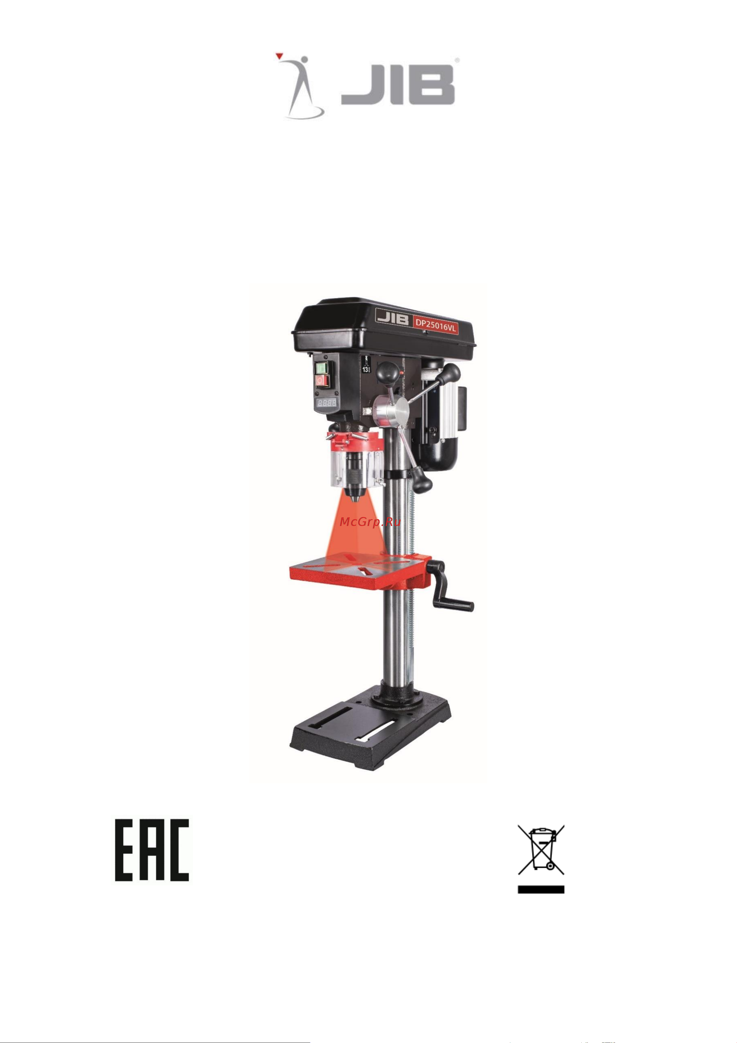 JIB DP25016VL 0,55 кВт 230В 0810020225000 Руководство по эксплуатации JIB DP25016VL онлайн