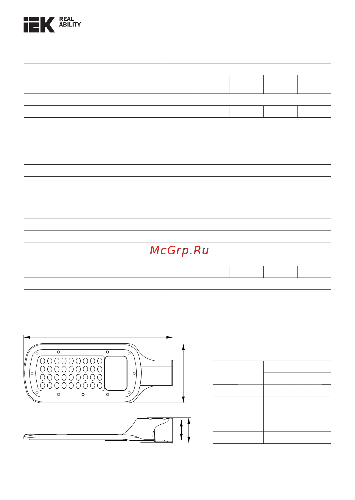 Iek LED ДКУ 1012-150Ш 5000К IP65 серый LDKU1-1012-150-5000-K03 Инструкция к товару онлайн [2/4] 846982