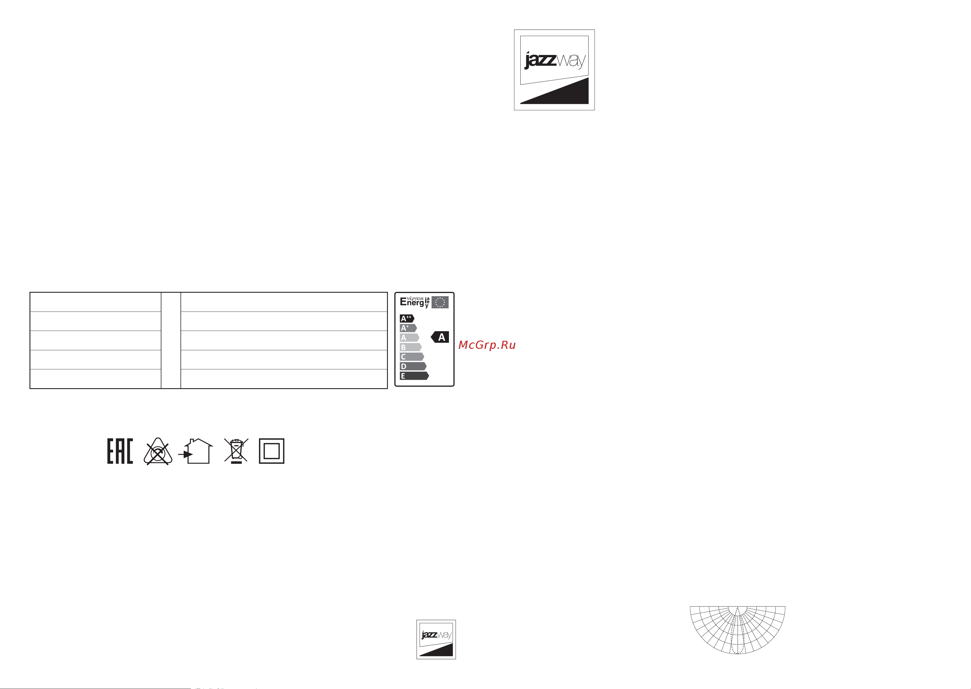 JazzWay PTR 0724 Agro White 24w 38 BL (черный) IP40 5051393 паспорт онлайн