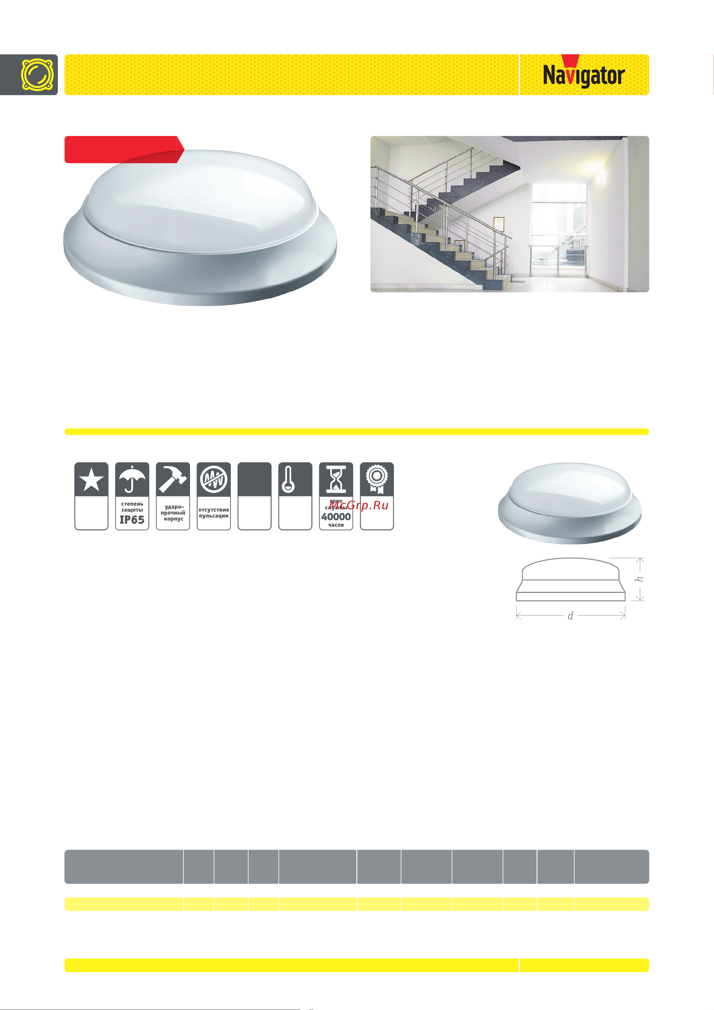 Navigator NBL-P-18-4K-WH-LED-A1 1 час 80823 Листовка онлайн