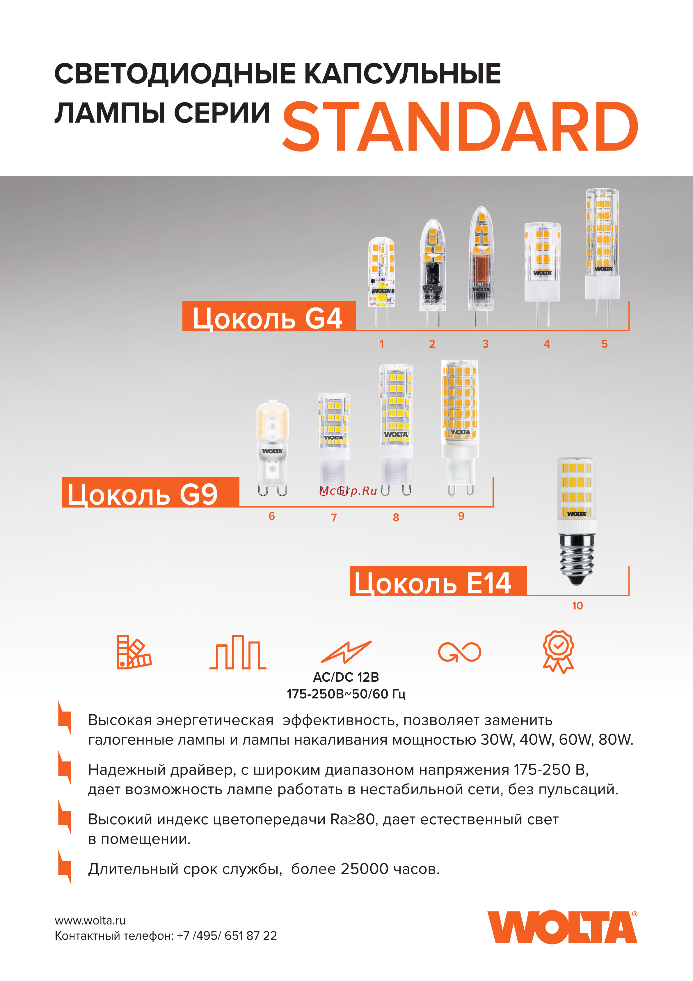 Wolta капсульная, 3Вт, 4000К Дневной свет, 12В, цоколь G4, форма кукуруза WSTD-JC-12V3W4KG4-P Презентация онлайн