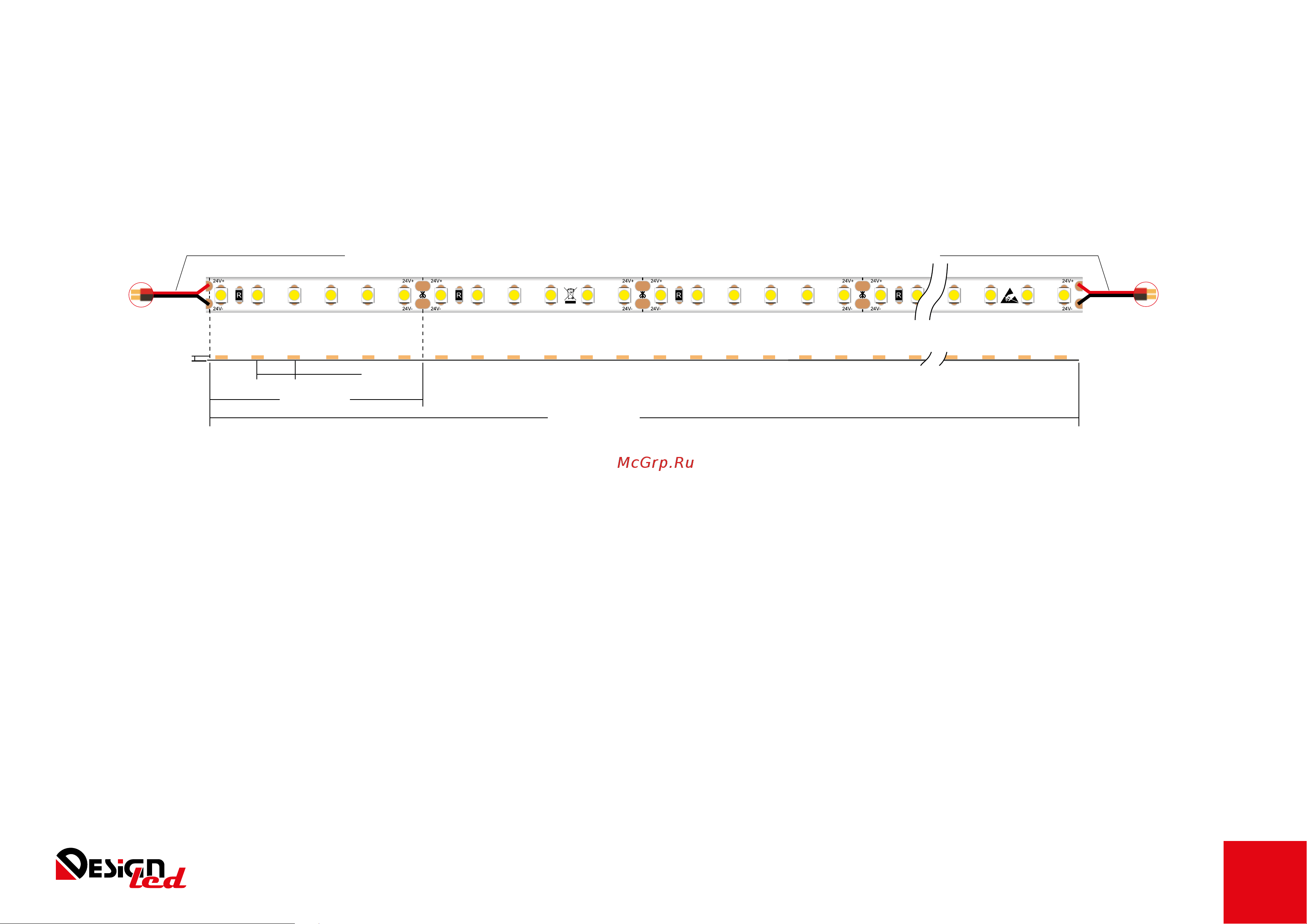 DesignLed DSG 3528 120L-V24-IP65, 6000K, 120 LED, 9.6 W/m, LUX DSG3120-24-W-65 Инструкция онлайн [5/13] 847725