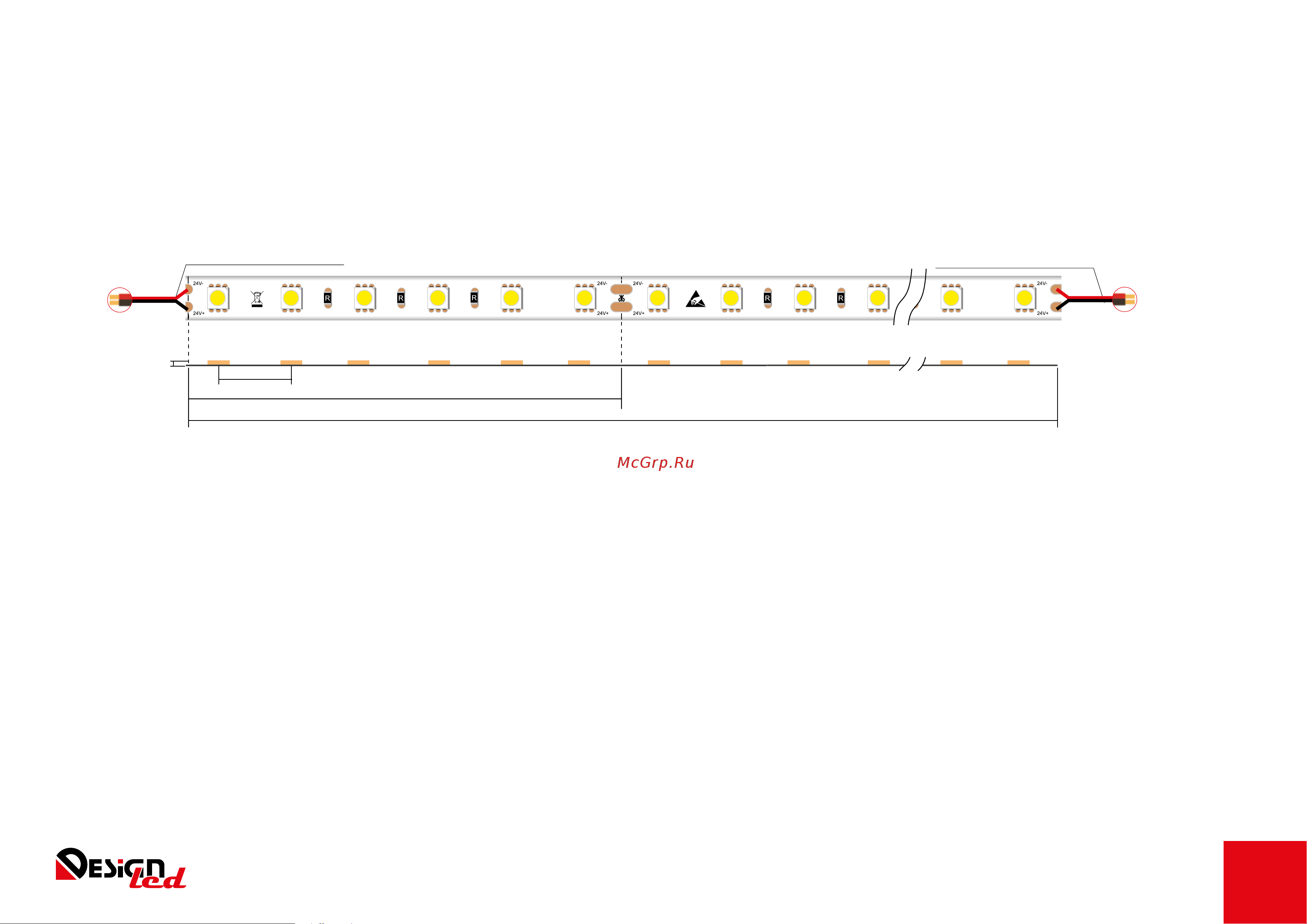 DesignLed DSG 5050 RGB 60L-V24 -IP33, RGB, 300 LED, 14.4W/m, LUX DSG560-24-RGB-33 Инструкция онлайн [5/13] 847731