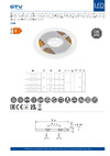 GTV COB, 2400 LED, 12V, IP20, 50W, 8ММ, 5М, ТЕПЛЫЙ БЕЛЫЙ LD-COB12V-20-CBPQ Карта продукта