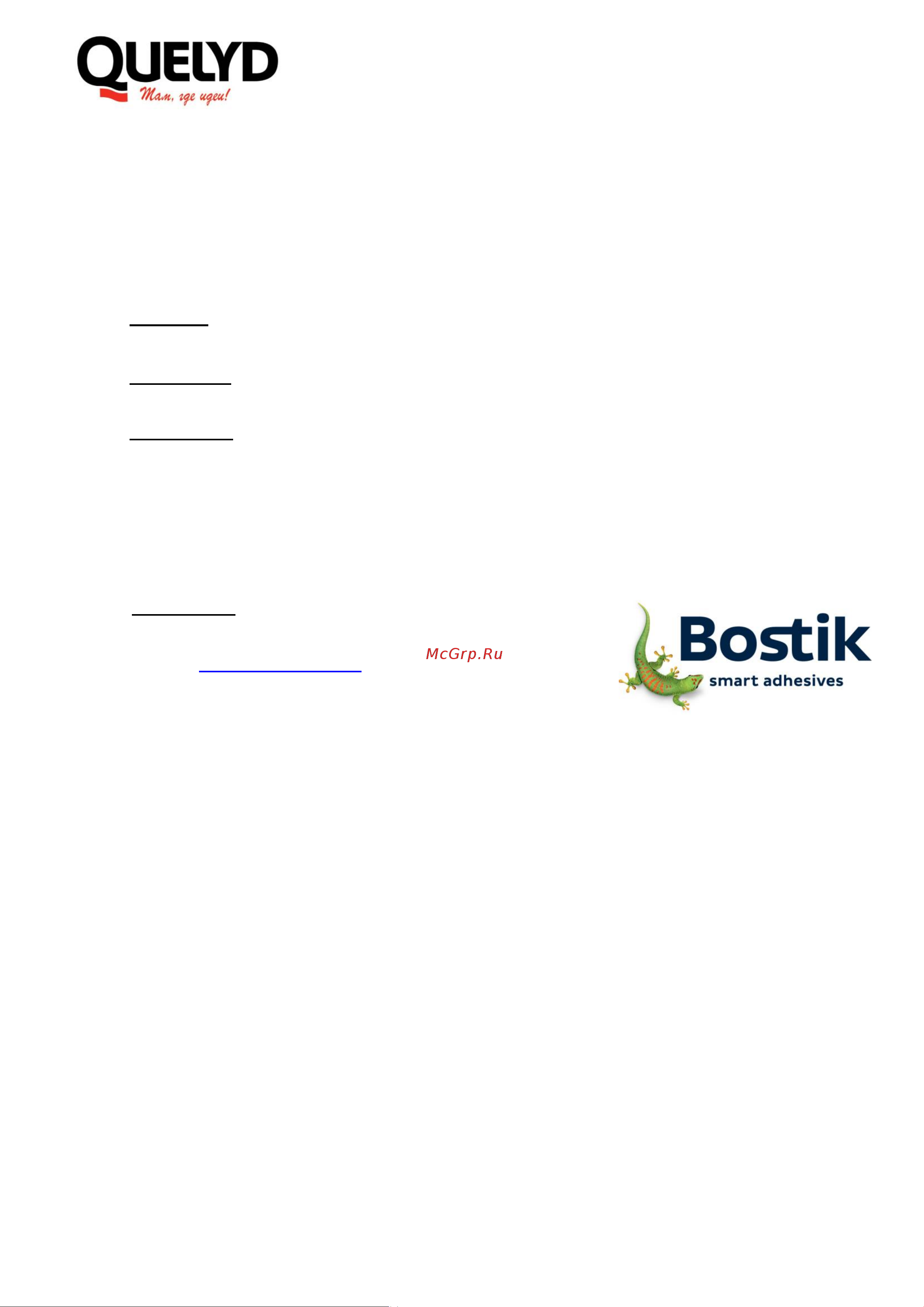 Quelyd 1 кг 30602868 Инструкция к товару онлайн [3/3] 847866