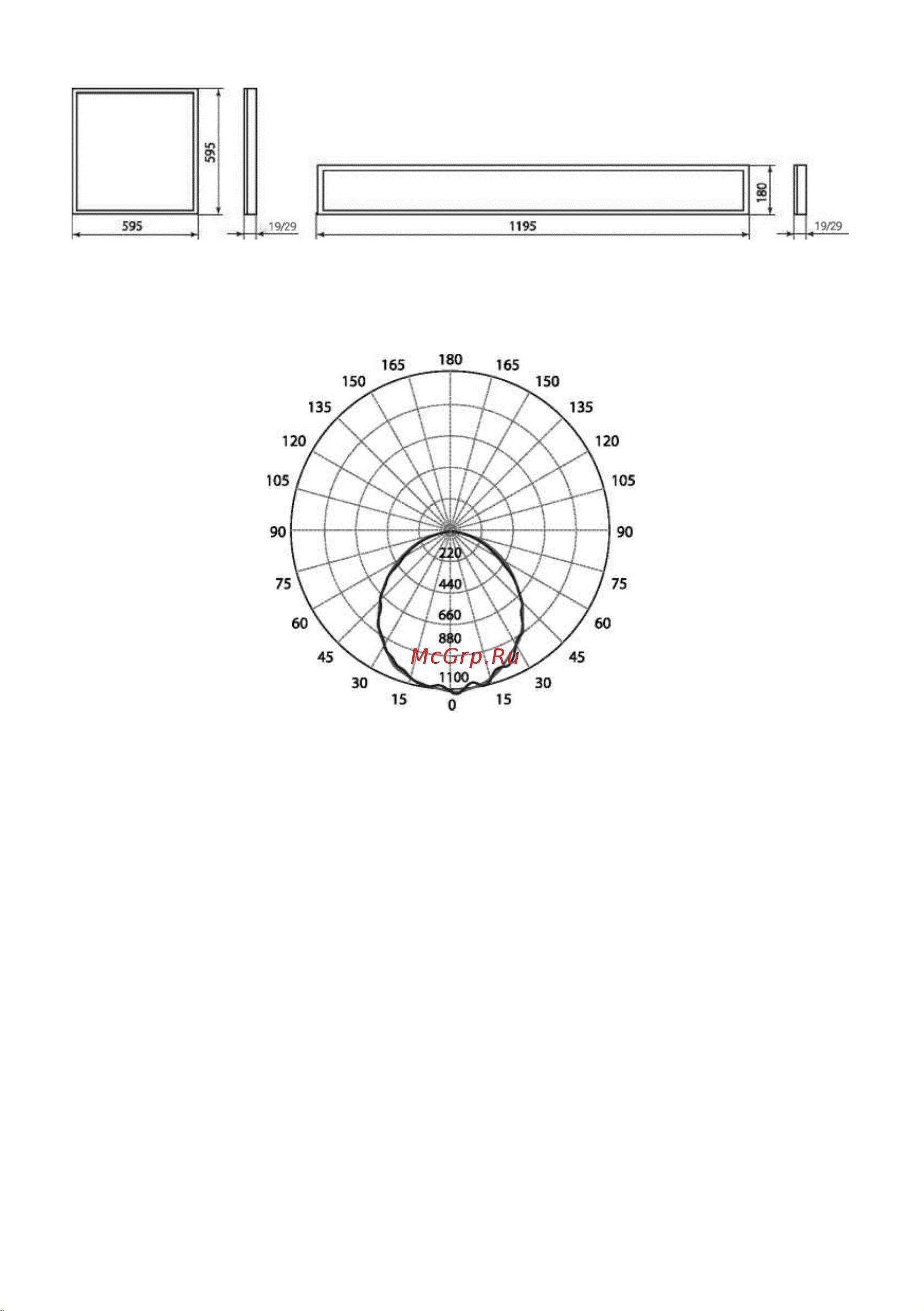 IntegraLight ULPS-101-ПРИЗМА 36Вт 6500К 3420Лм 595x595x19мм ИНТЕГРА (4) 41362 Руководство по эксплуатации. Паспорт онлайн [2/4] 848000