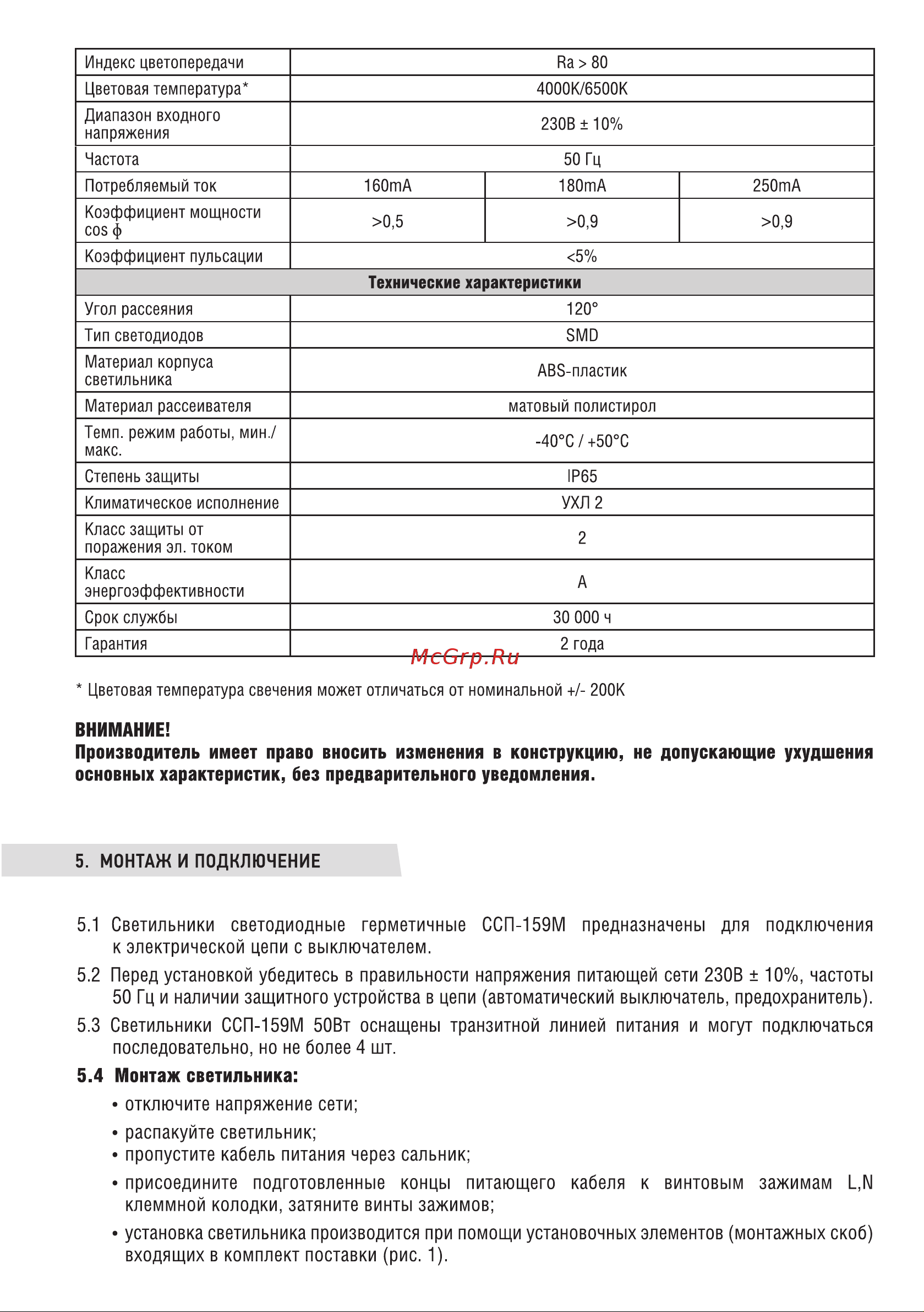 IN HOME ССП-159М 36Вт 4000К 1210х76х66мм нелинкаб. матовый IP65 4690612031330 Паспорт изделия онлайн [2/4] 868639