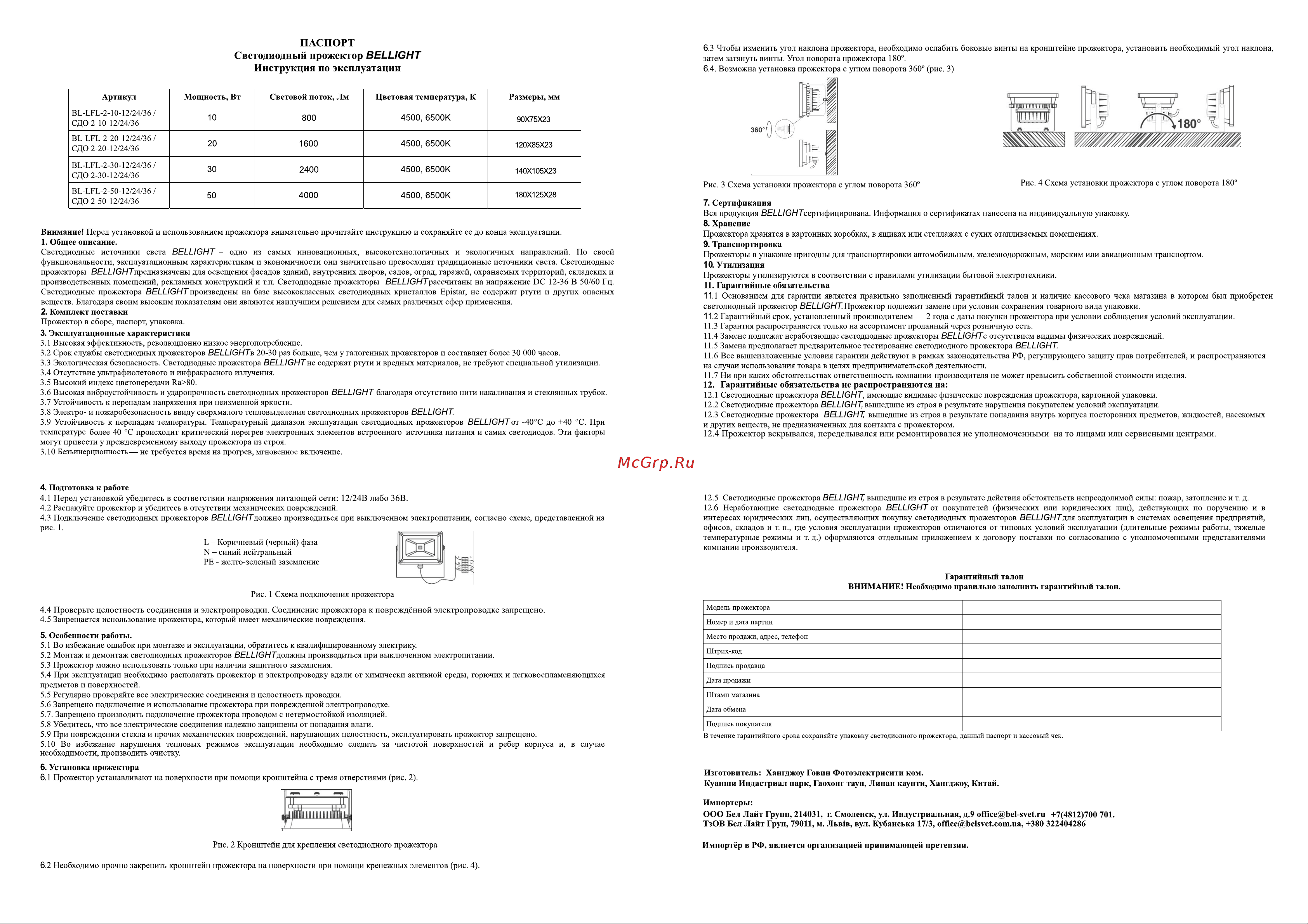 Bellight BL-LFL-2-30-12/24/36 slim/СДО, 6500К, 2400 Lm, IP65 71712716 Паспорт онлайн