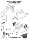 Haemmerlin Cargo Twin Excellium 300 л. двухколесная, полипропиленовый кузов, пневмо колеса-подшипник 301615001 Схема сборки