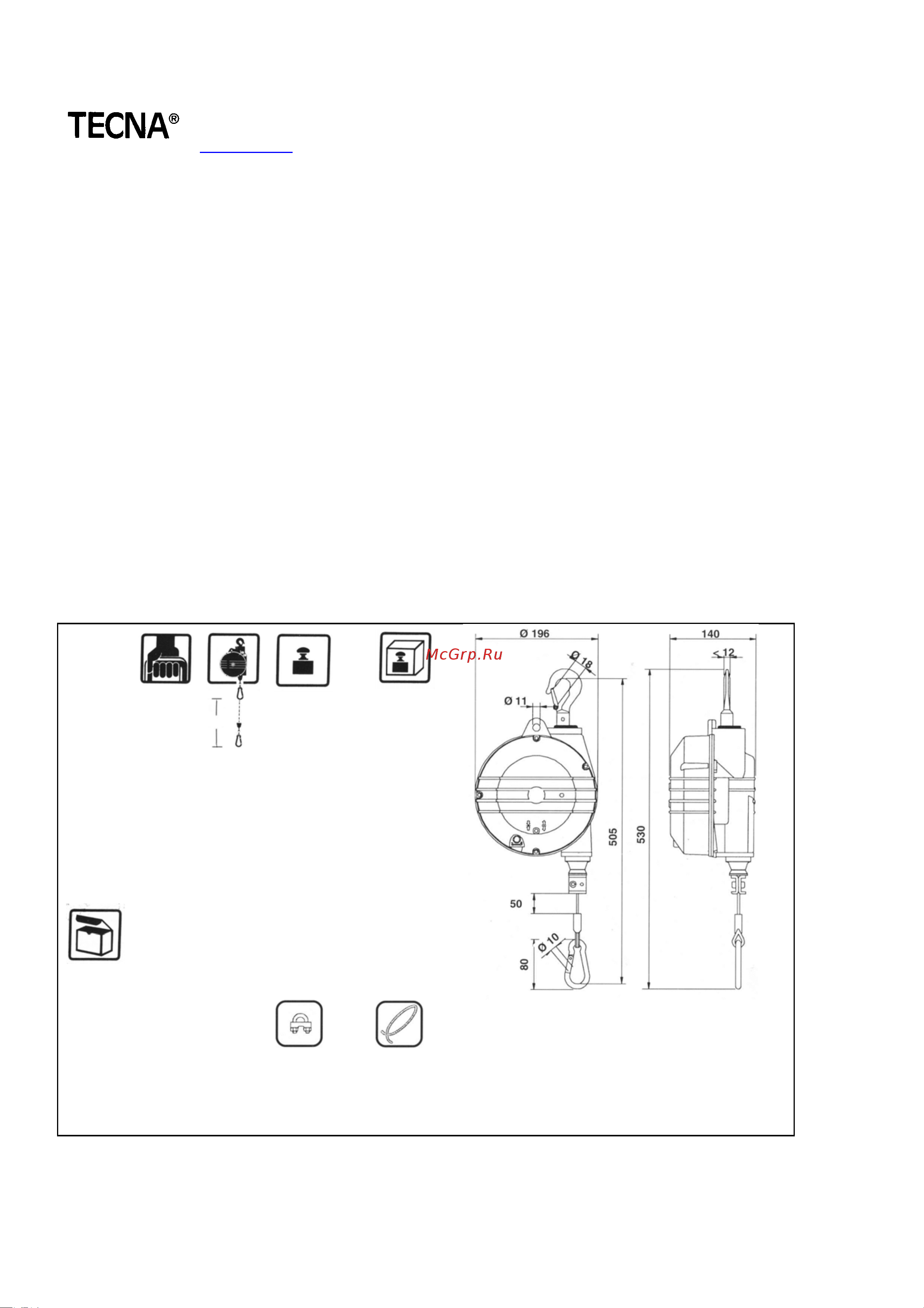 TECNA 9356 100064702 Инструкция к тали-балансиру TECNA 9356 100064702 онлайн