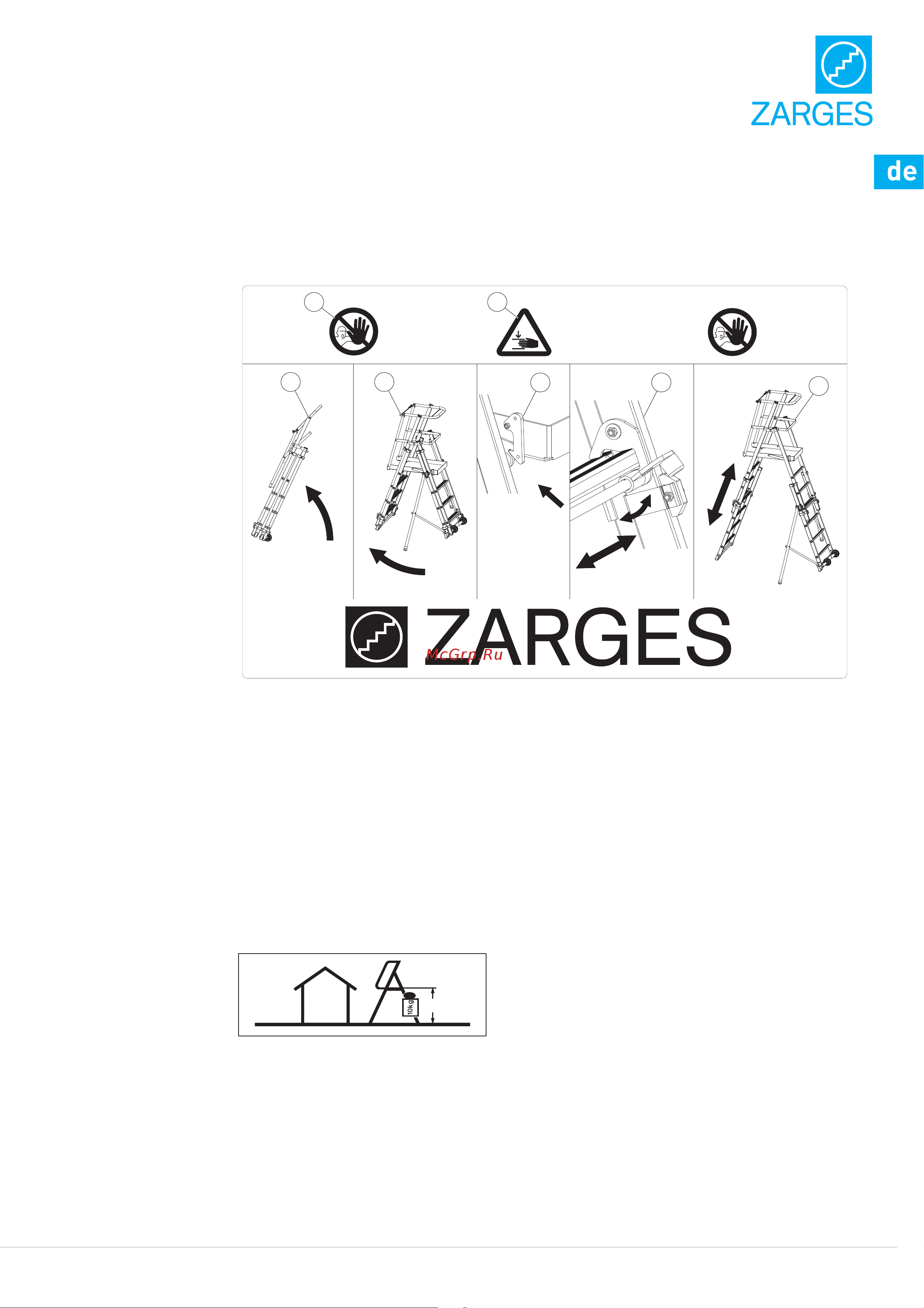 Zarges 9 ступеней 41327 Инструкция к Zarges ЦАП 41327 онлайн [5/201] 849063