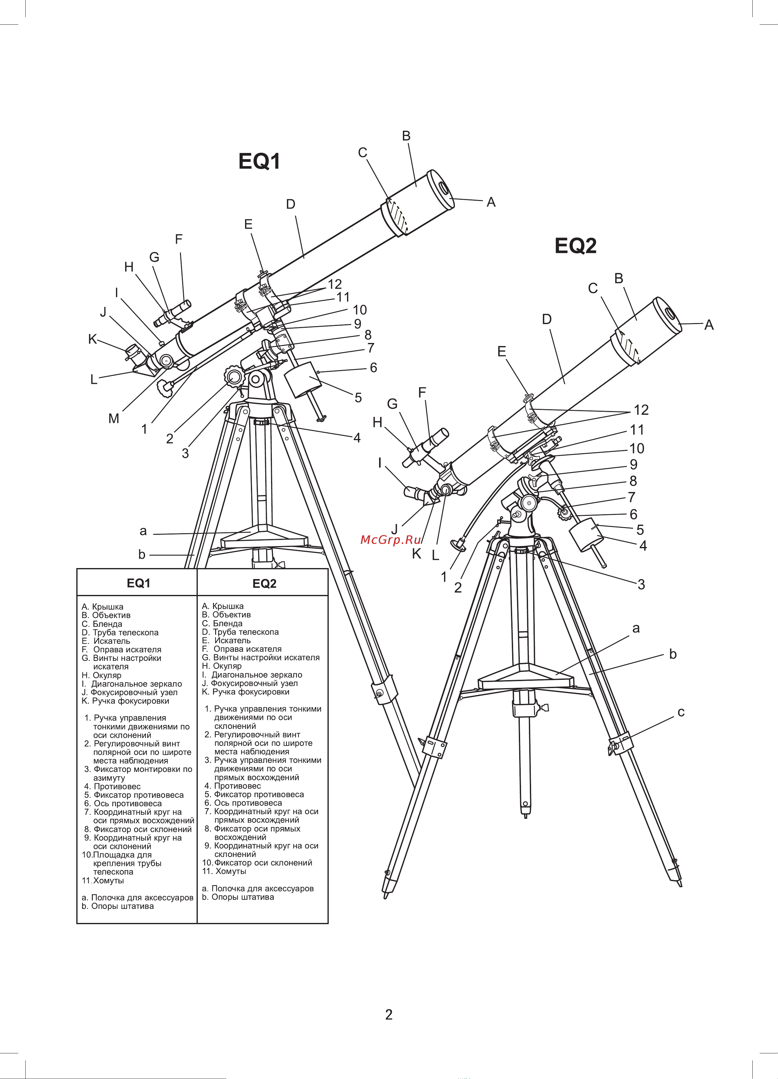 Sky-Watcher BK 909EQ2 67959 Инструкция к Sky-Watcher BK 1309EQ2 онлайн [2/18] 849153