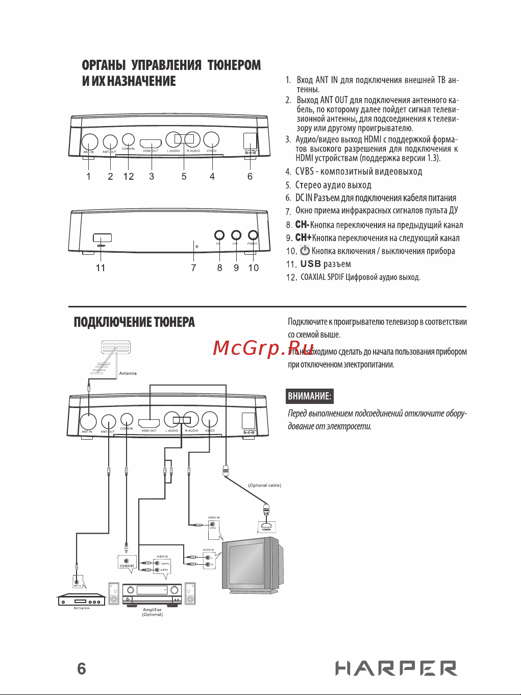 Harper HDT2-1511 DVB-T2 H00002706 Инструкция HARPER HDT2-1511 онлайн [6/23] 849166
