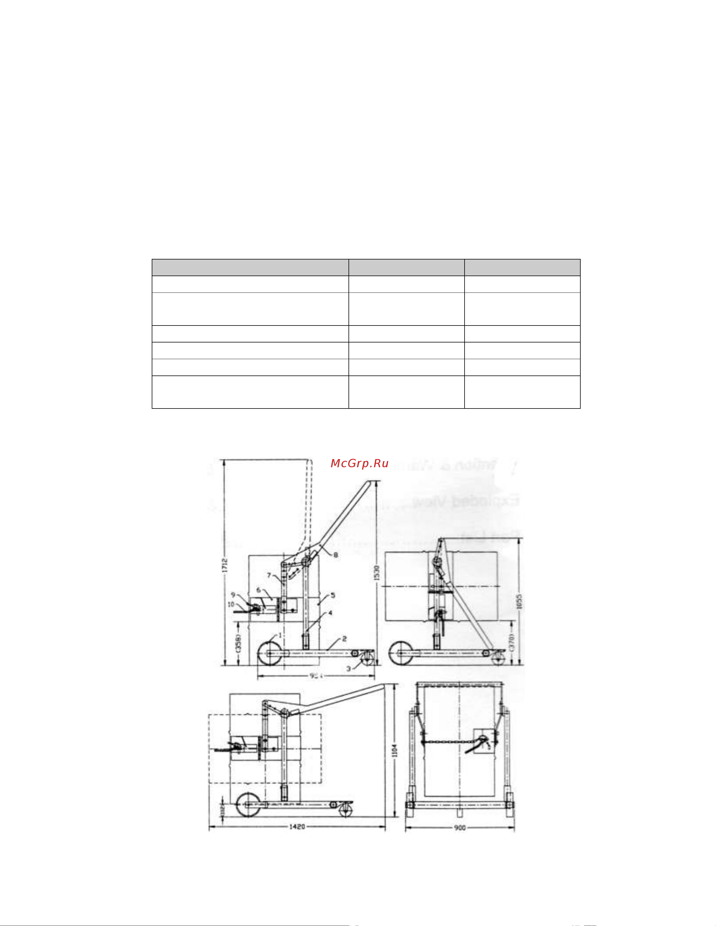 Euro-lift HD80A 0000091 Инструкция к тележке кантователь-бочкокат EURO-LIFT HD80A 0000091 онлайн [2/5] 849214
