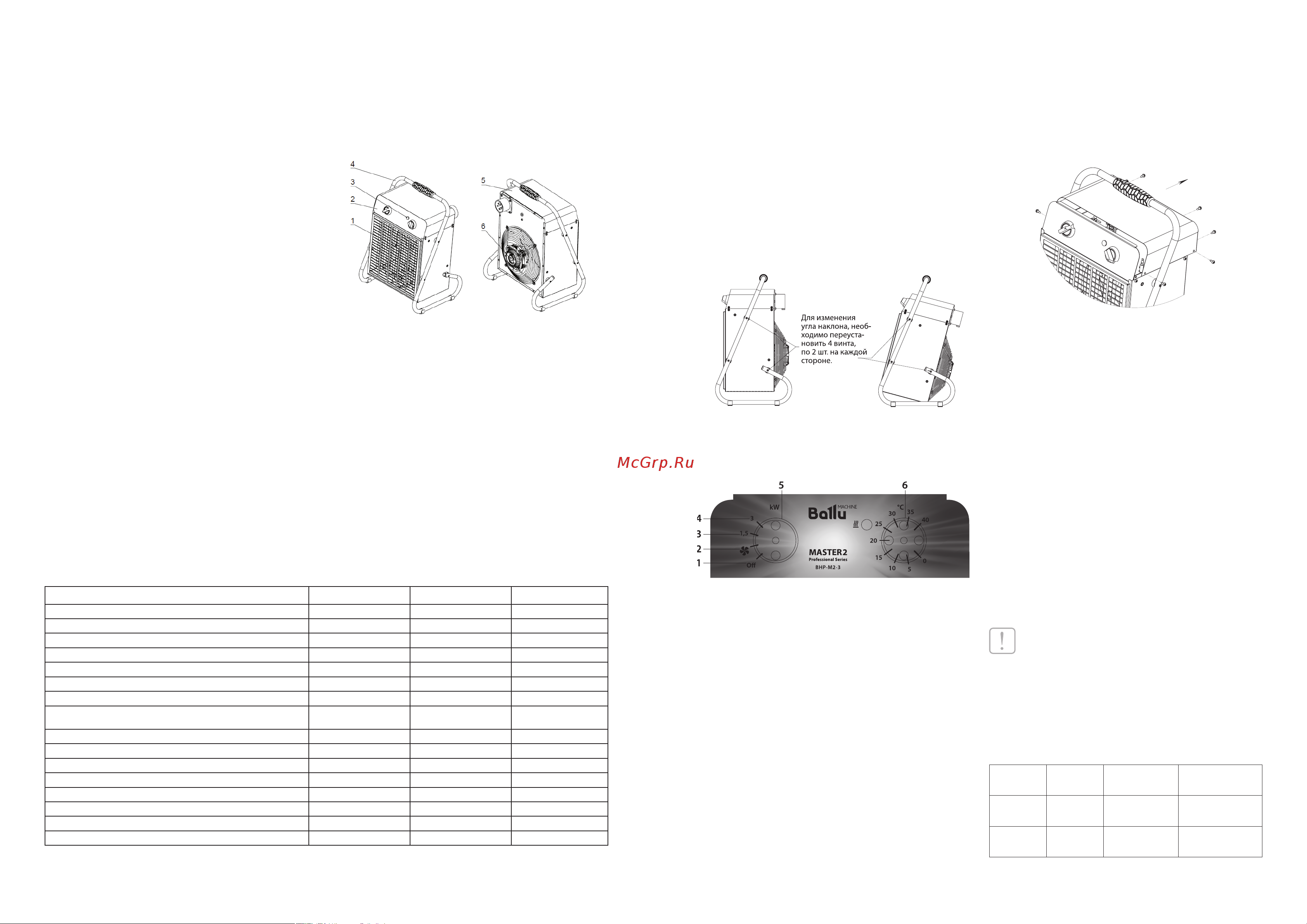 Ballu BHP-M2-9 НС-1277341 Инструкция к Ballu BHP-M2-5 НС-1277340 онлайн [3/9] 849589