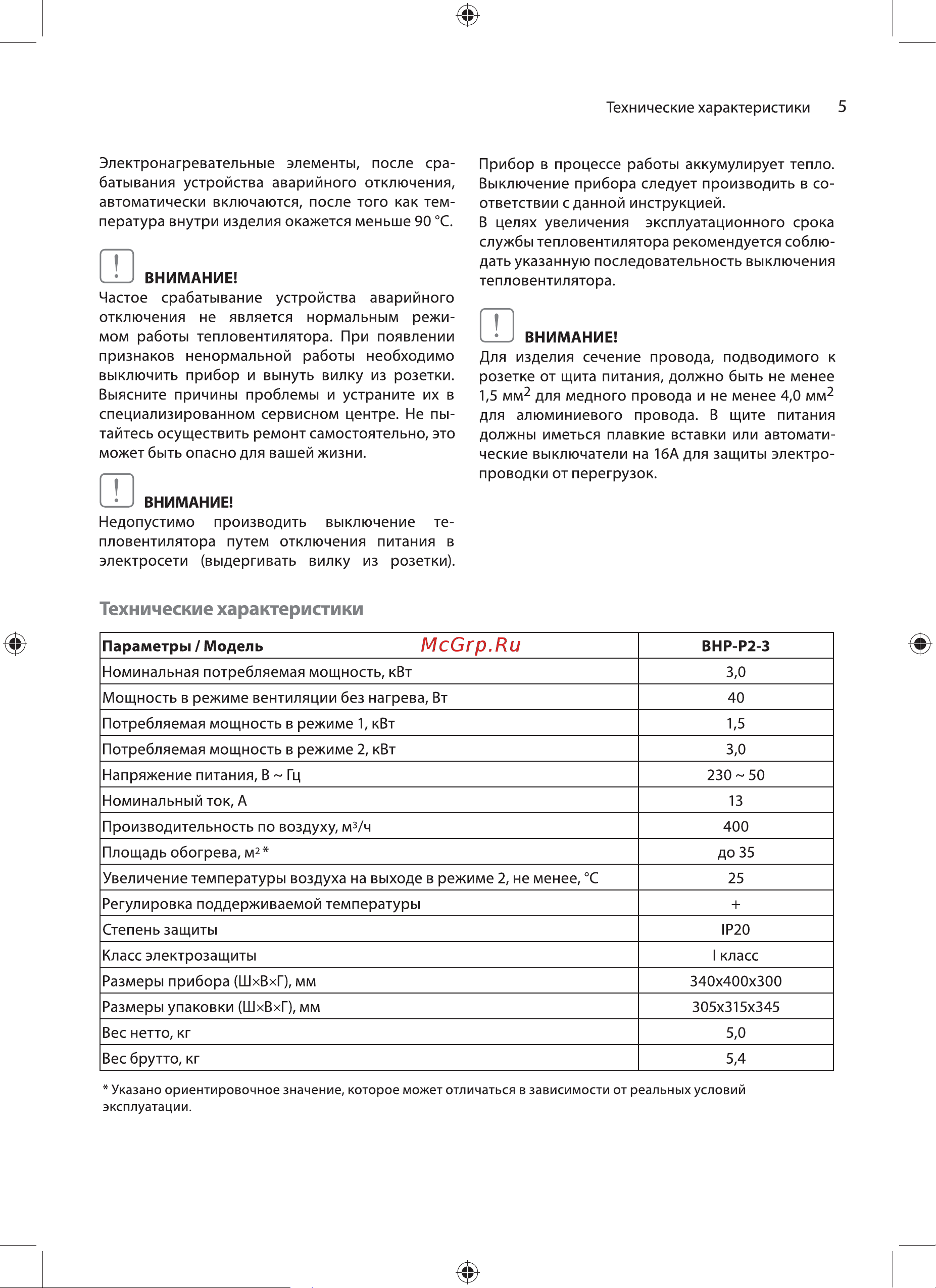 Ballu BHP-P2-3 Limited Edition НС-1173250 Инструкция к Ballu BHP-P2-3 Limited Edition НС-1173250 онлайн [5/16] 849611