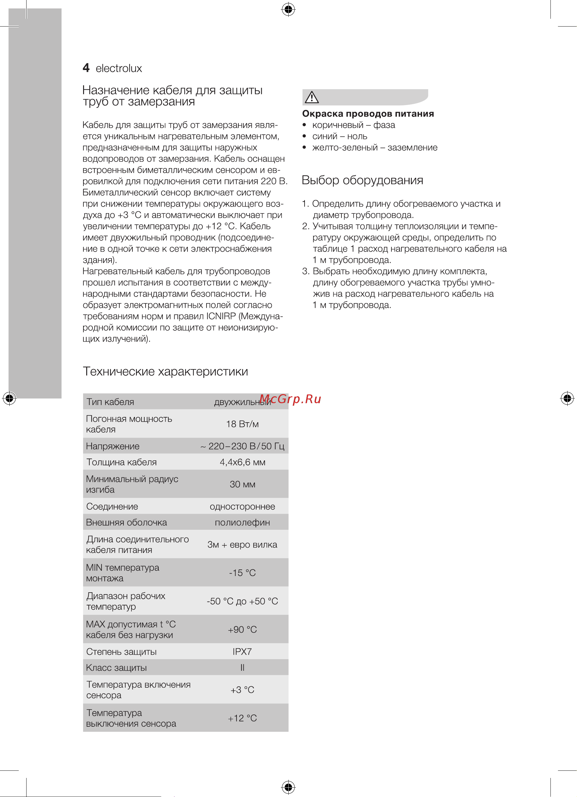 Electrolux EFGPC 2-18-4 НС-1068076 Инструкция онлайн [4/20] 849922