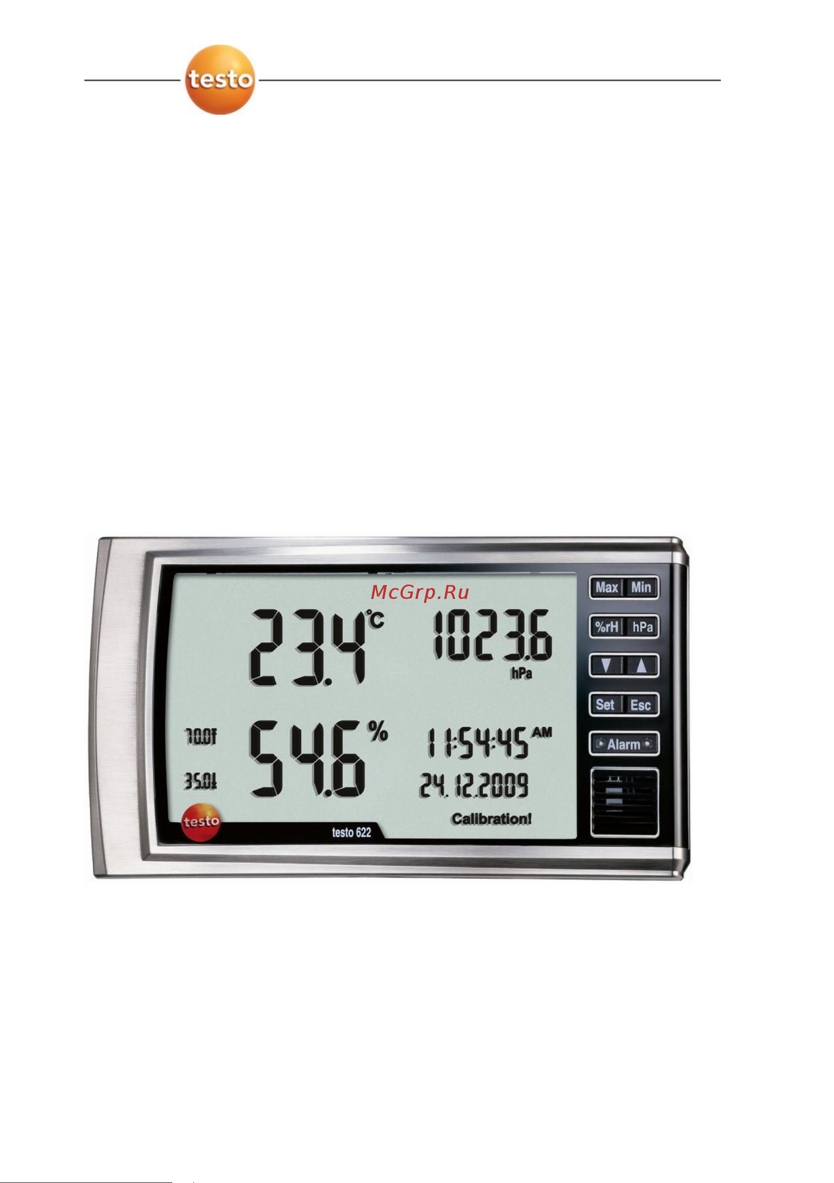 Testo 622 00000001845 0560 6220 Инструкция к товару онлайн [2/25] 850030